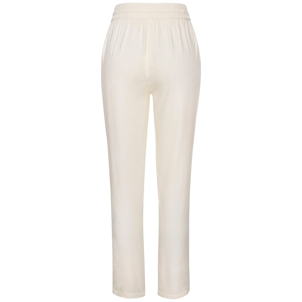 LASCANA Schlupfhose, aus gewebter Viskose, schmaler Schnitt, Sommerhose, Business-Look
