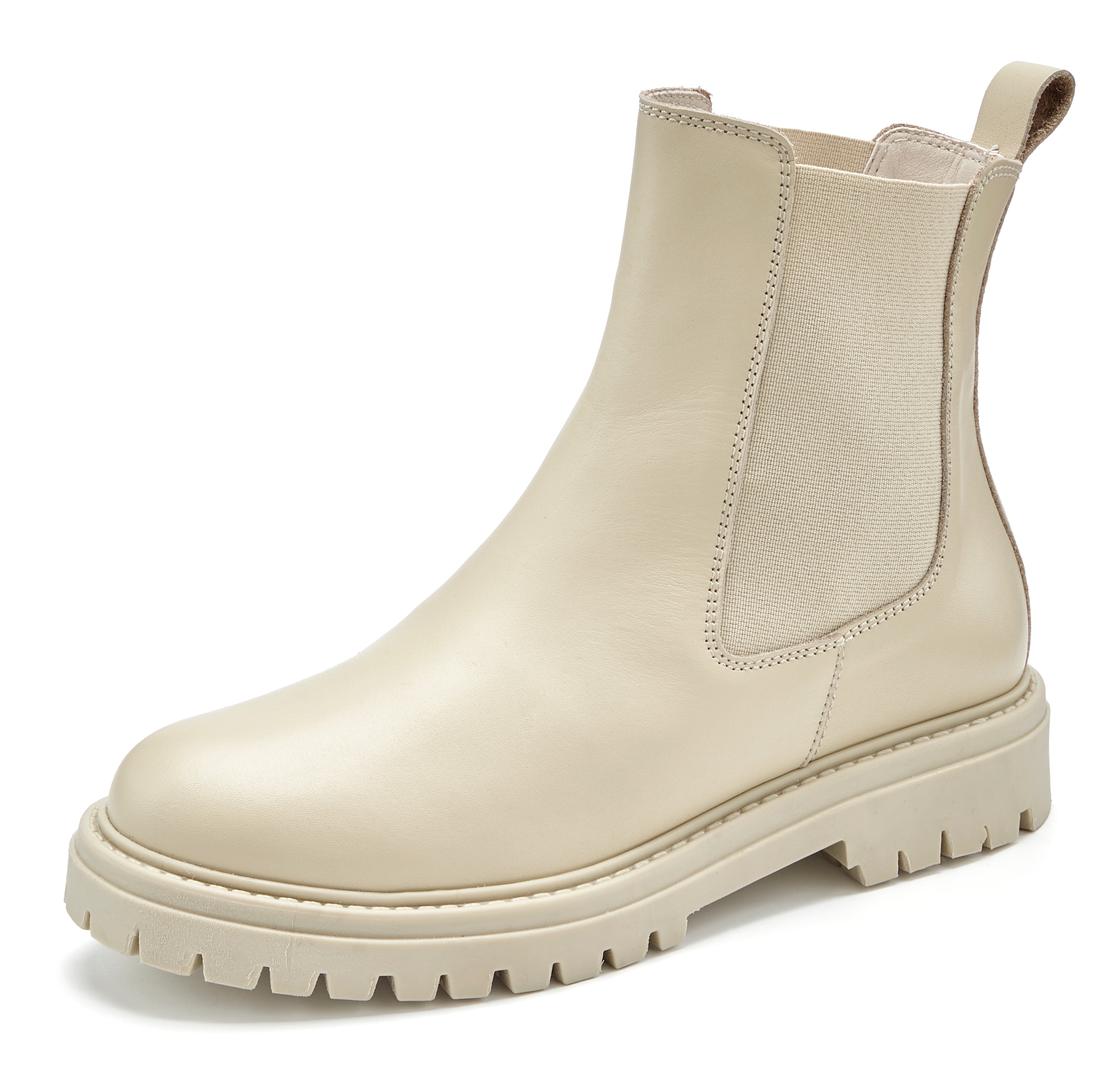 Elbsand Bottines »Chelseaboots, Schlupfstiefel, Lederstiefelette, Sommerstiefelette«  NOUVEAU bottes biker en cuir avec inserts stretch et semelle profilée légère