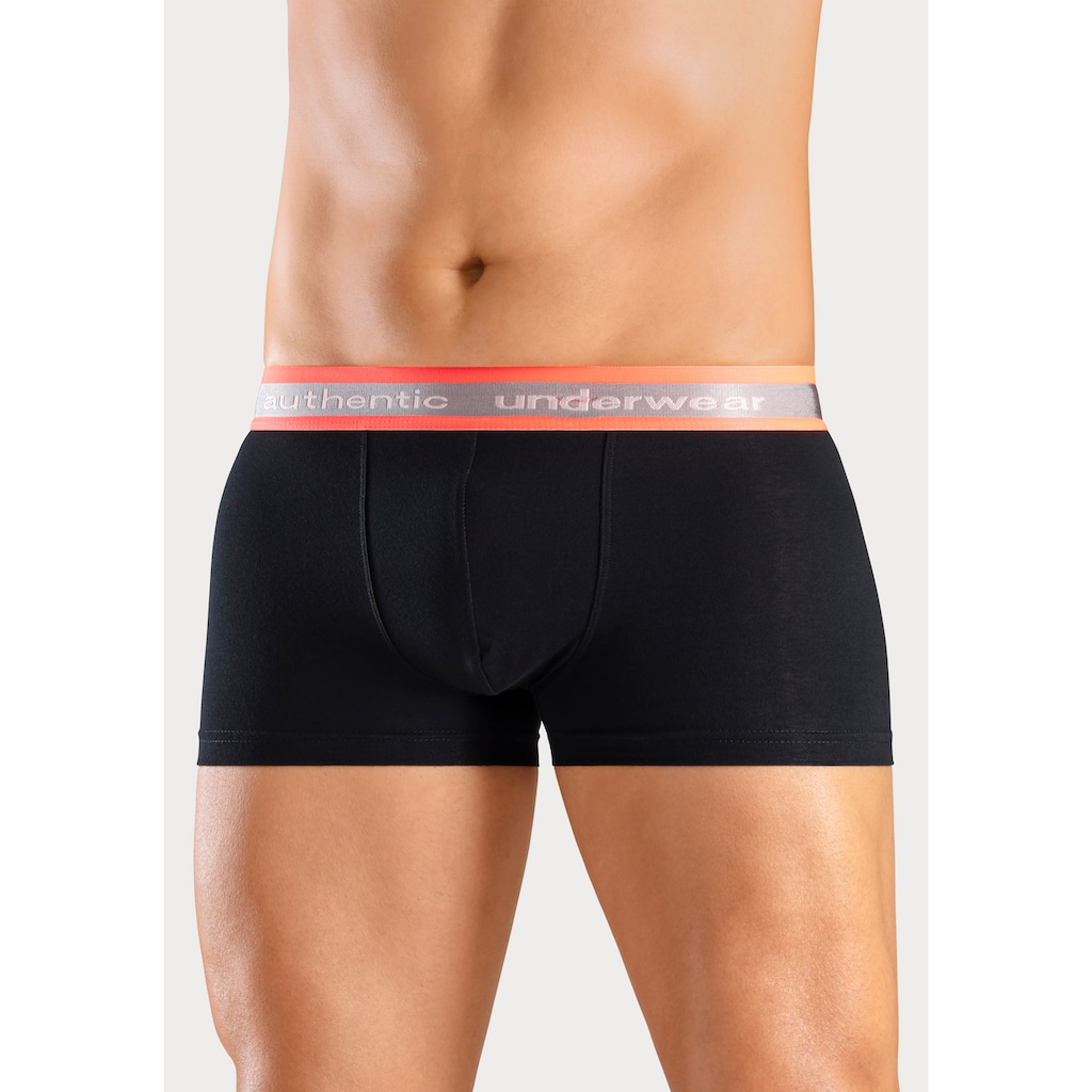 AUTHENTIC LE JOGGER Boxer »Boxershorts für Herren«, (Packung, 4 St., 4er-Pack), angenehm weiches Neon-Bündchen