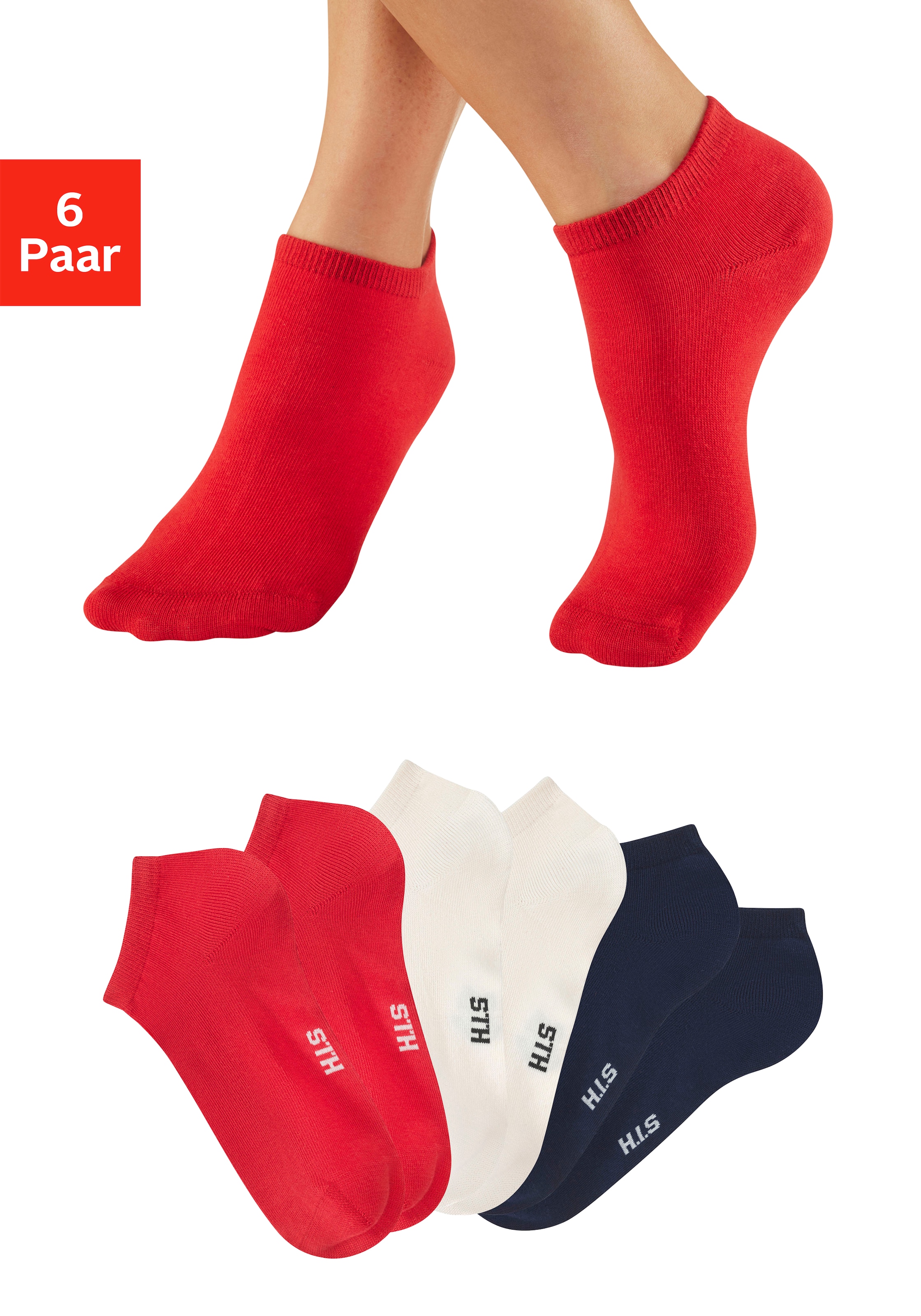 H.I.S Chaussettes de baskets Paquet, 6 Couple tlg. mit maritimen Design