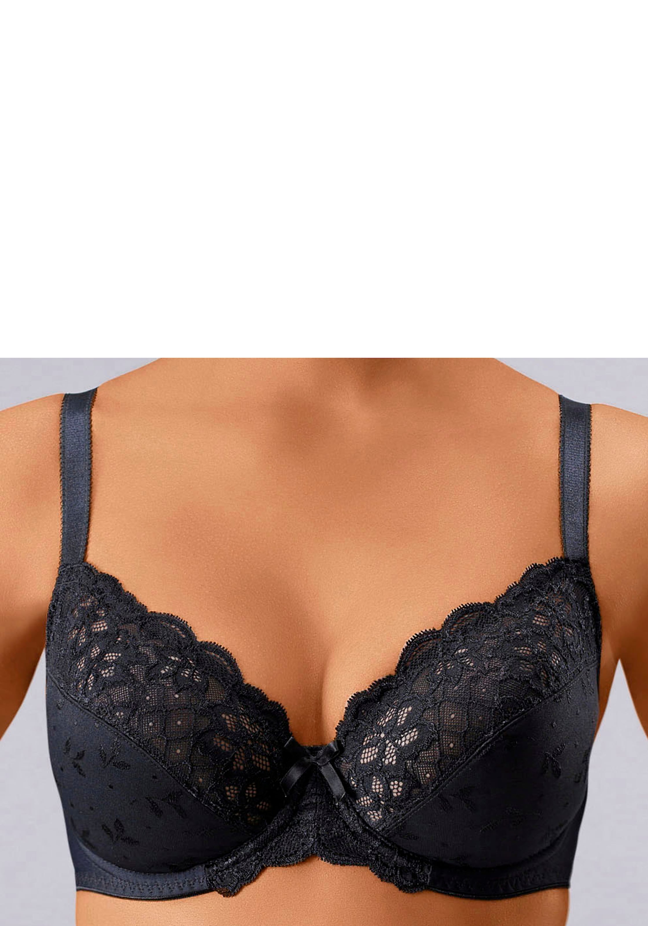 petite fleur Bügel-BH Packung,  mit elastischer Spitze, Dessous – ideal für grosse Grössen