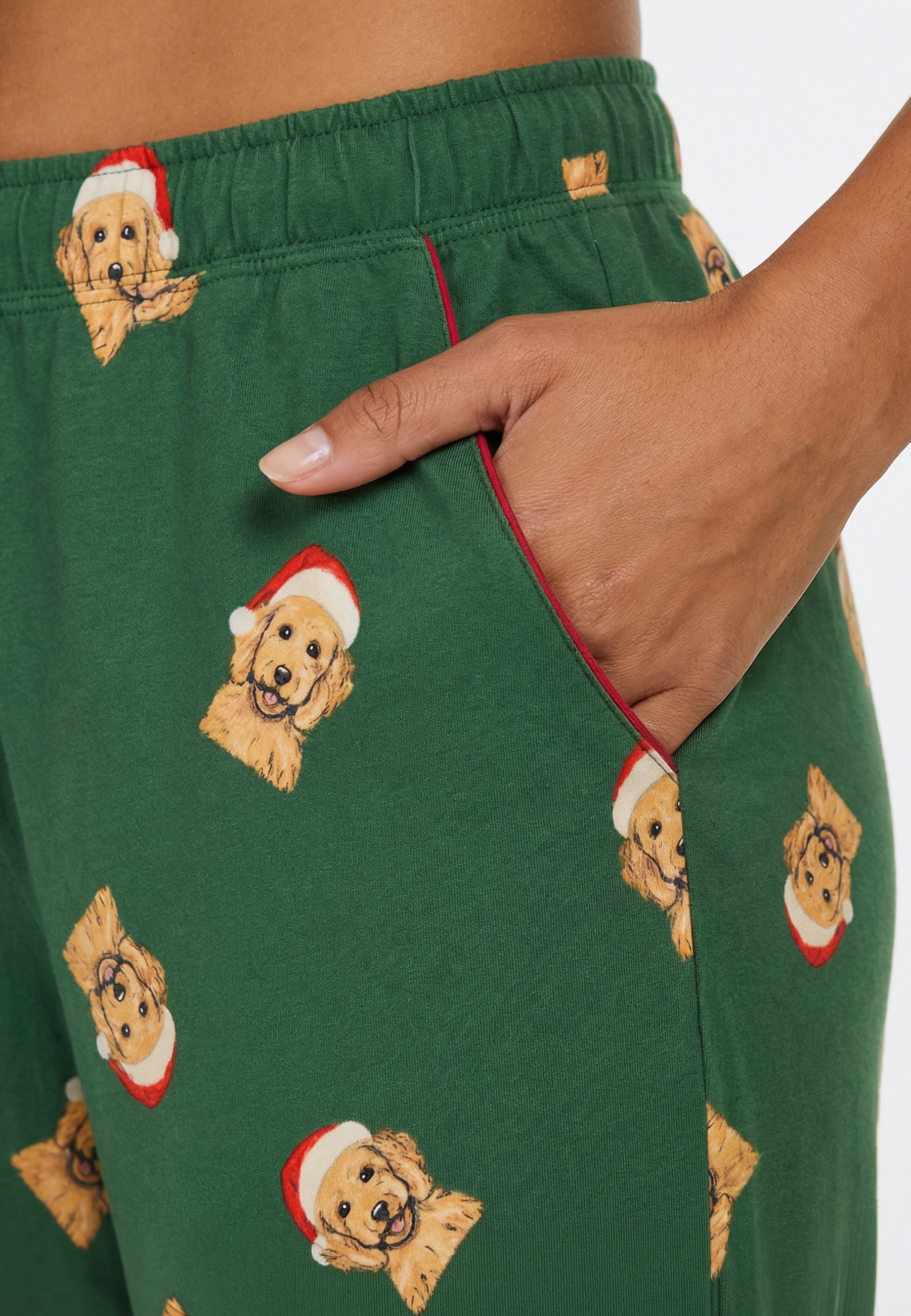 LASCANA Pyjama 2 mit süssem Weihnachts-Hunde-Print