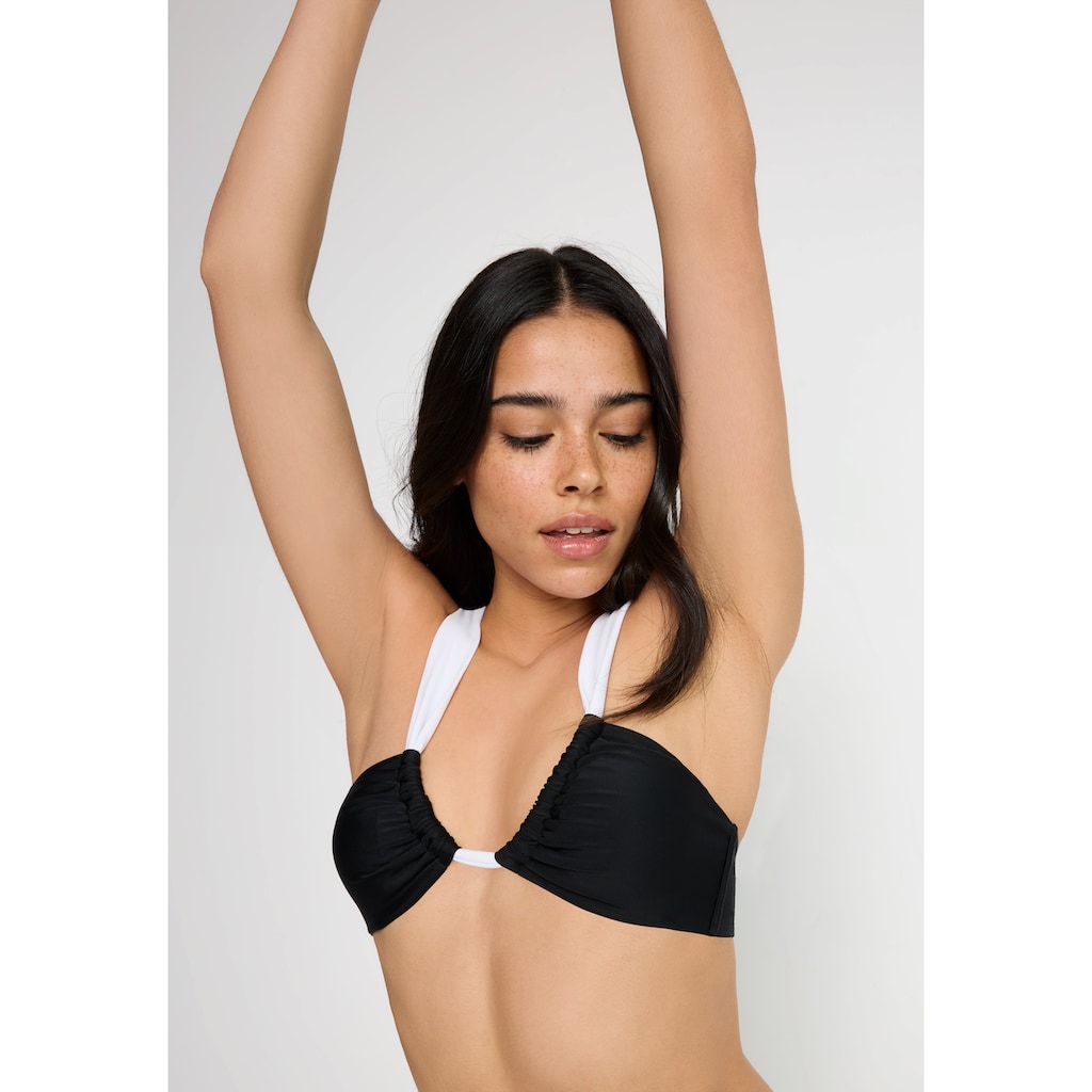 LSCN by LASCANA Triangel-Bikini, mit kontrastfarbigen Details