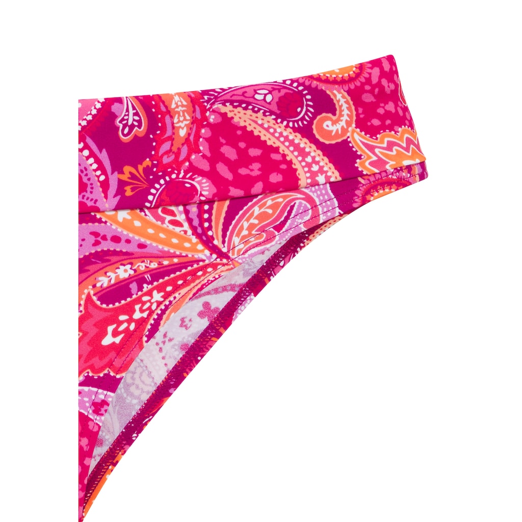Vivance Bikini-Hose »Pretty«, mit Umschlagbund und modischem Paisleymuster