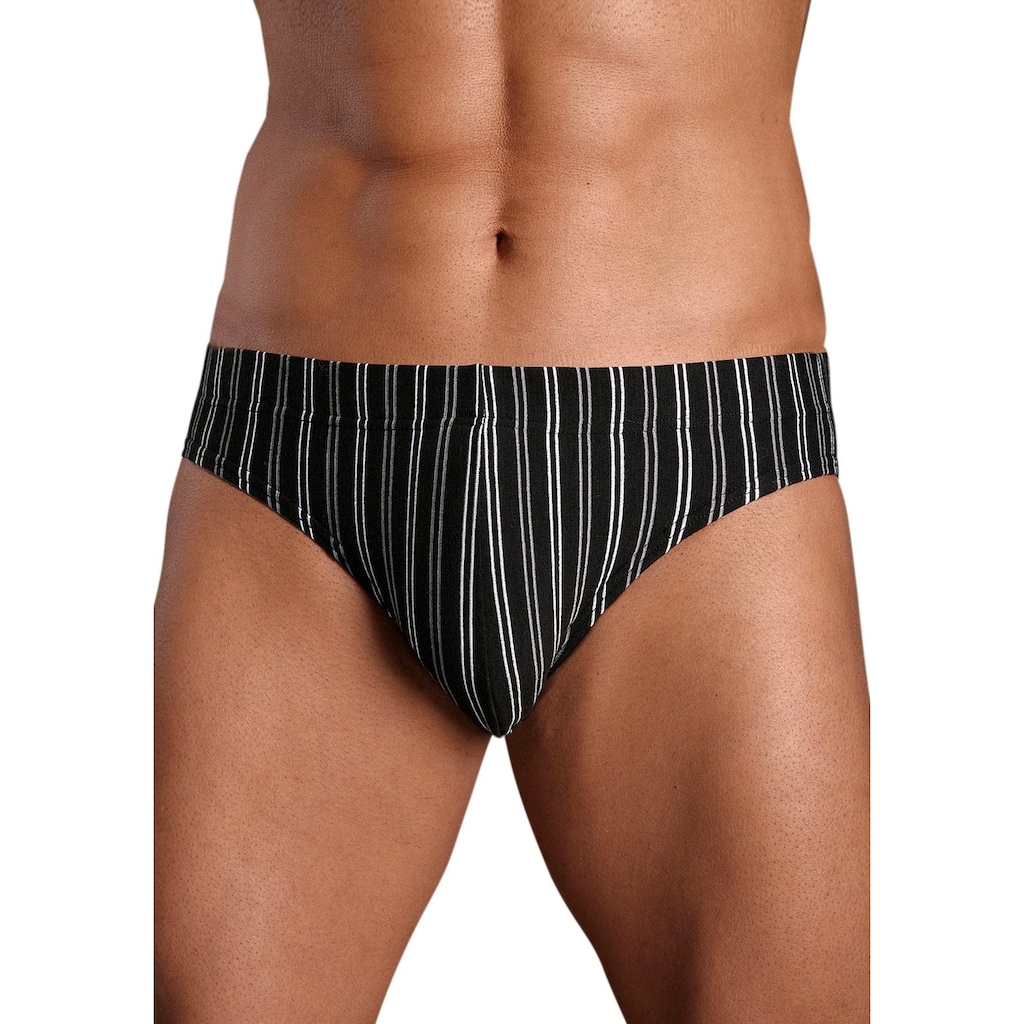 le jogger® Slip, (Packung, 6 St.), mit garngefärbten Streifen