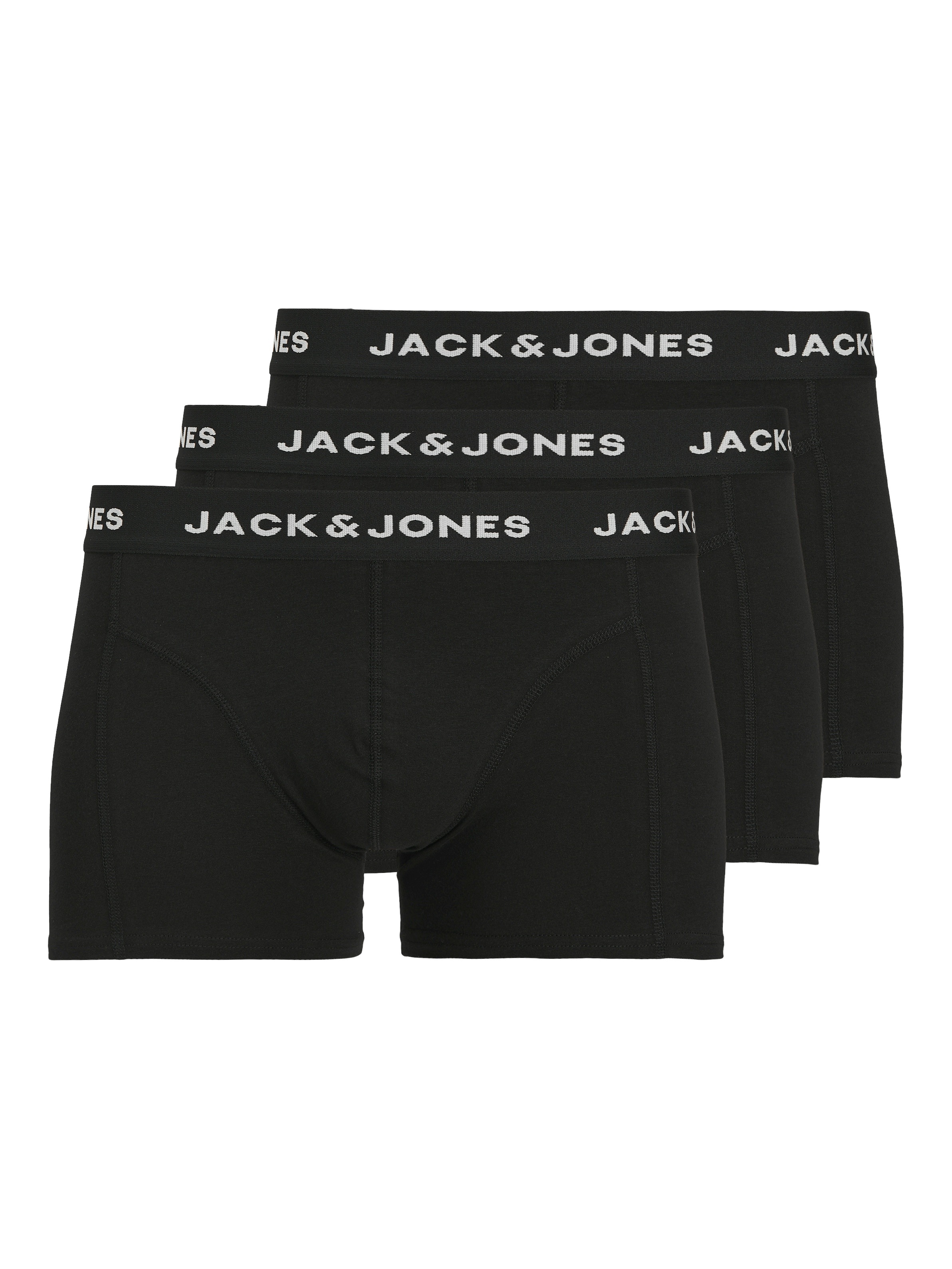 Jack & Jones Boxer »JACANTHONY  im 3er Pack mit Logo-Bund und weichem Griff« Packung, 3 Stk. unifarben mit Farbeinsatz, modisch, eng anliegend, Baumwollmischung