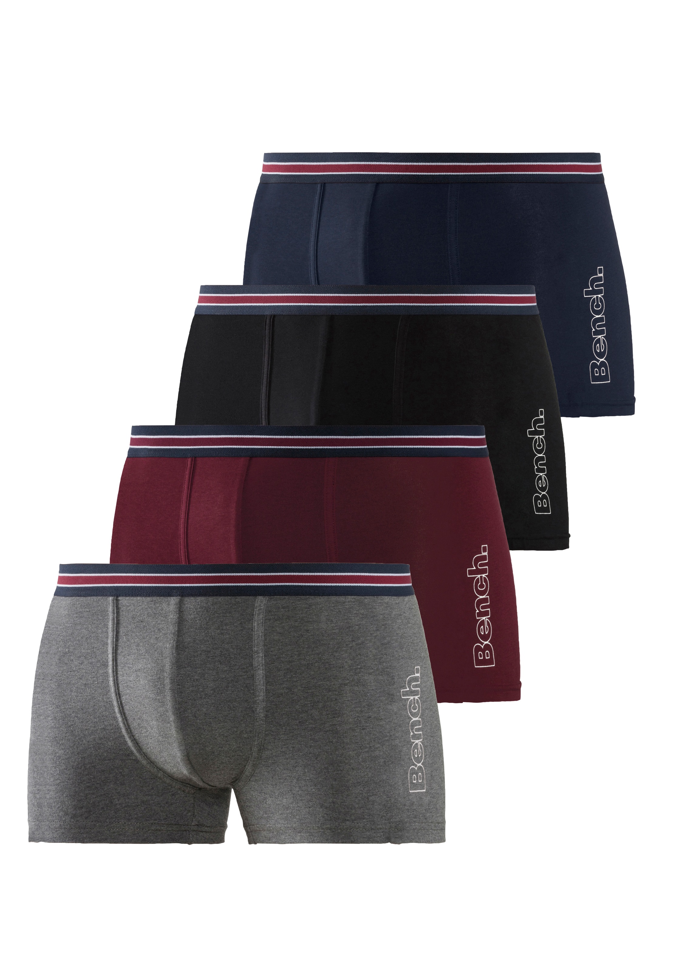 Bench. Boxer "Boxershorts für Herren" Packung, 4 Stk. Unterhosen mit seitlichem Logo Druck