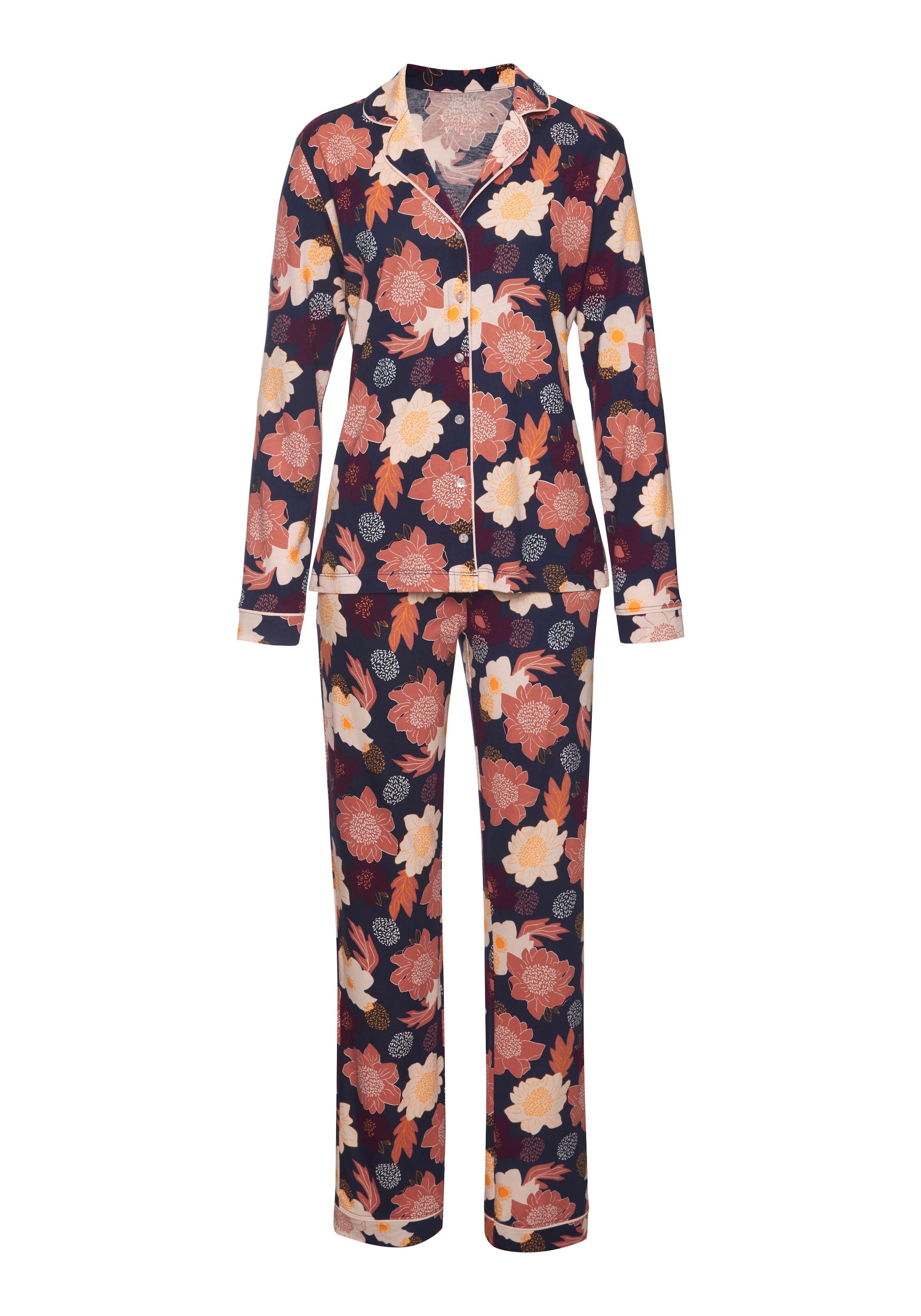Vivance Dreams Pyjama, (2 tlg.), mit kreativen Mustern