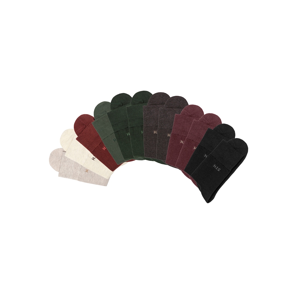 H.I.S Socken, (Packung, 12 Paar), ohne einschneidendes Gummi