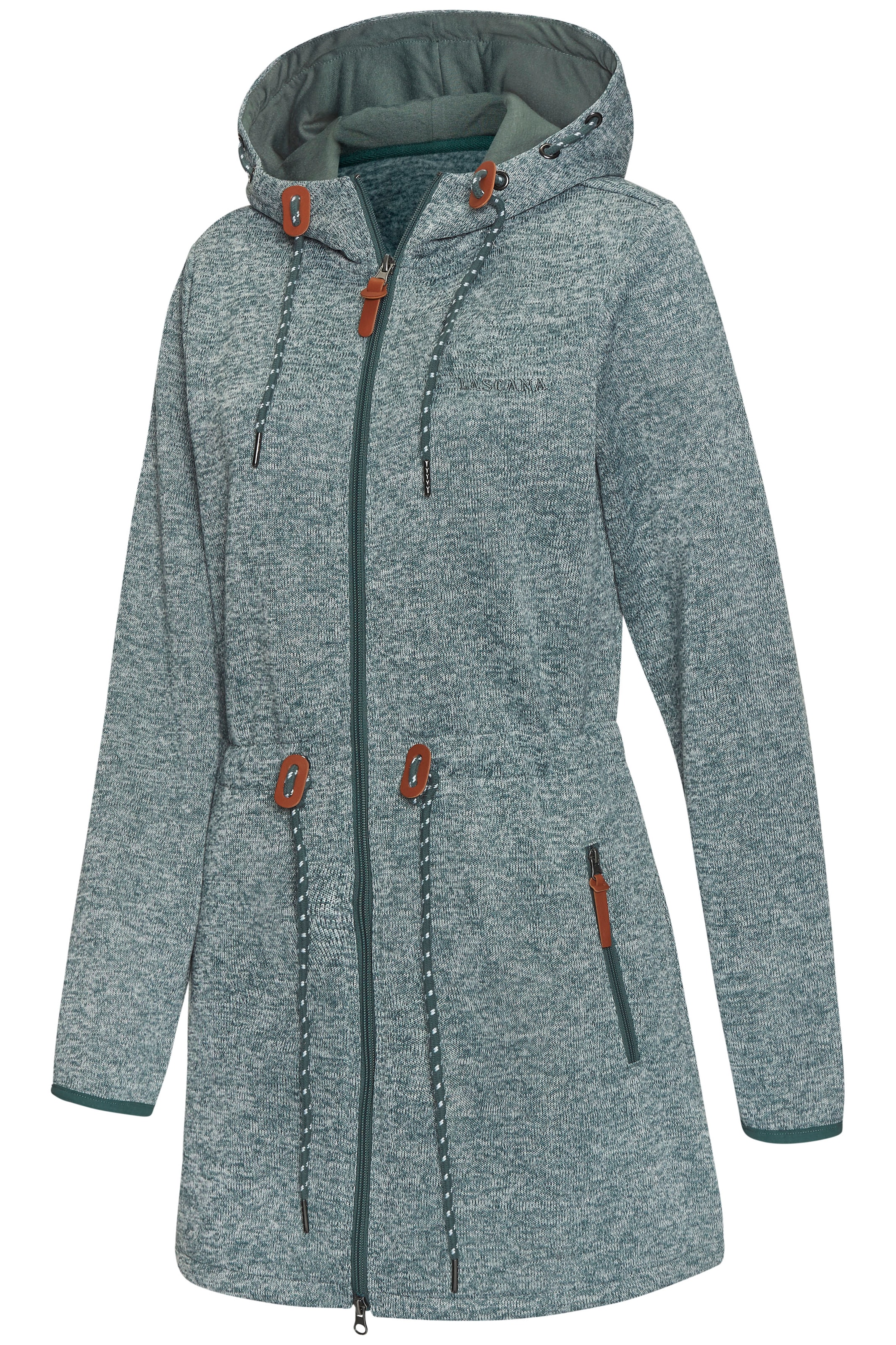 LASCANA Fleecejacke, mit Kapuze, mit Kapuze