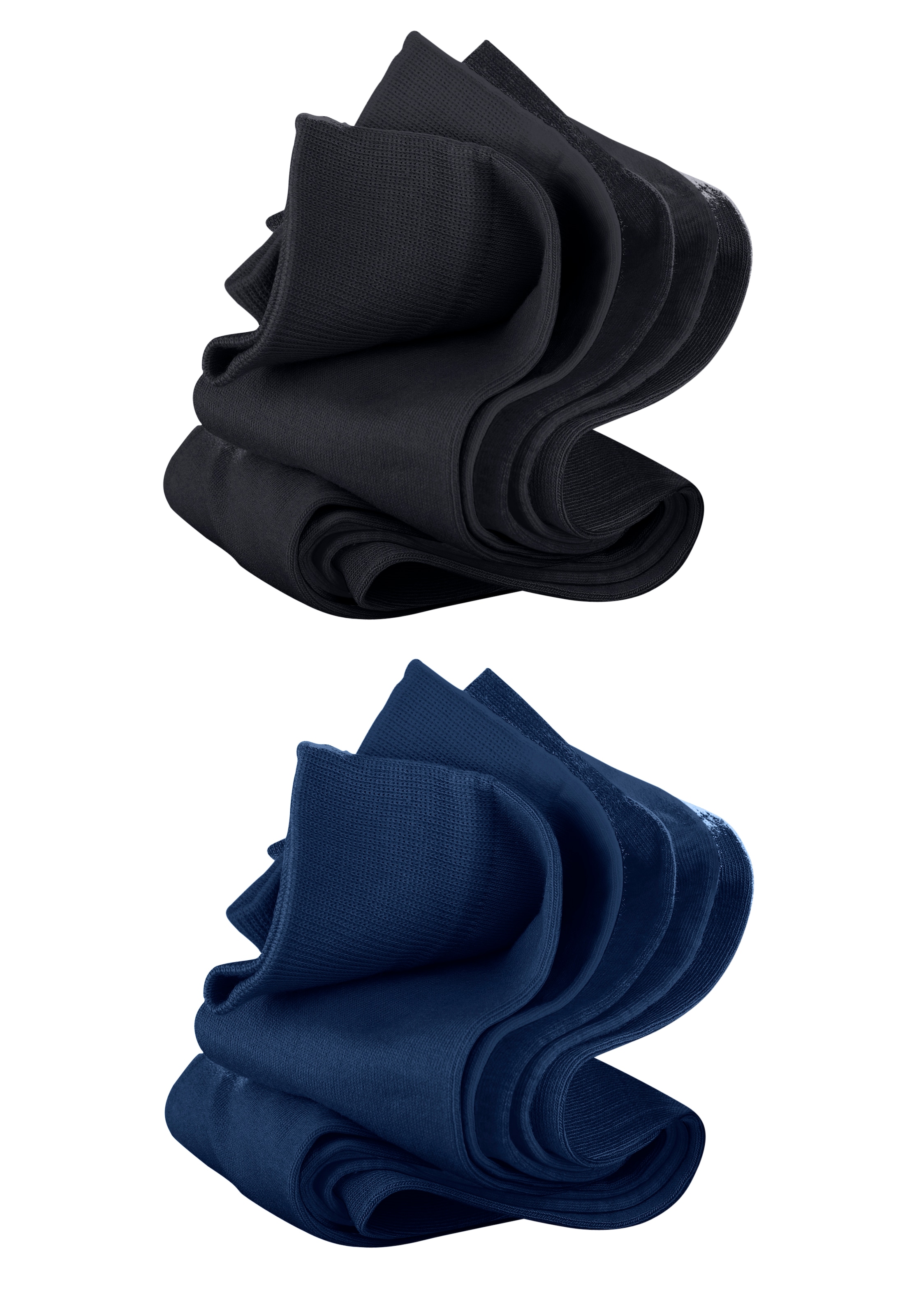 H.I.S Freizeitsocken »Damen und Herren Atmungsaktiver Baumwollanteil; Business, Basic« Packung, 10 Stk. tlg. mit weichen Rippbündchen