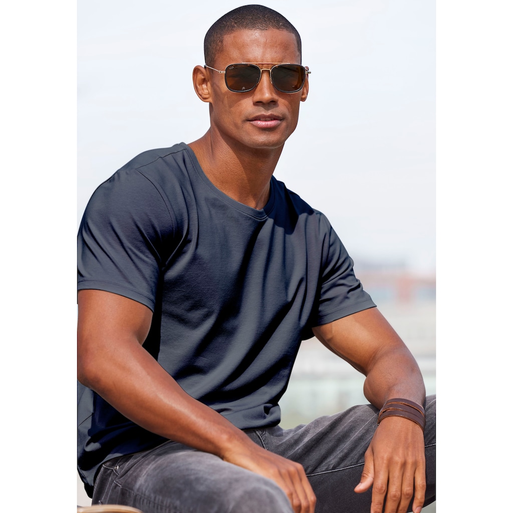 AUTHENTIC LE JOGGER T-Shirt, (Packung, 2), Freizeitshirt aus 100% Baumwolle