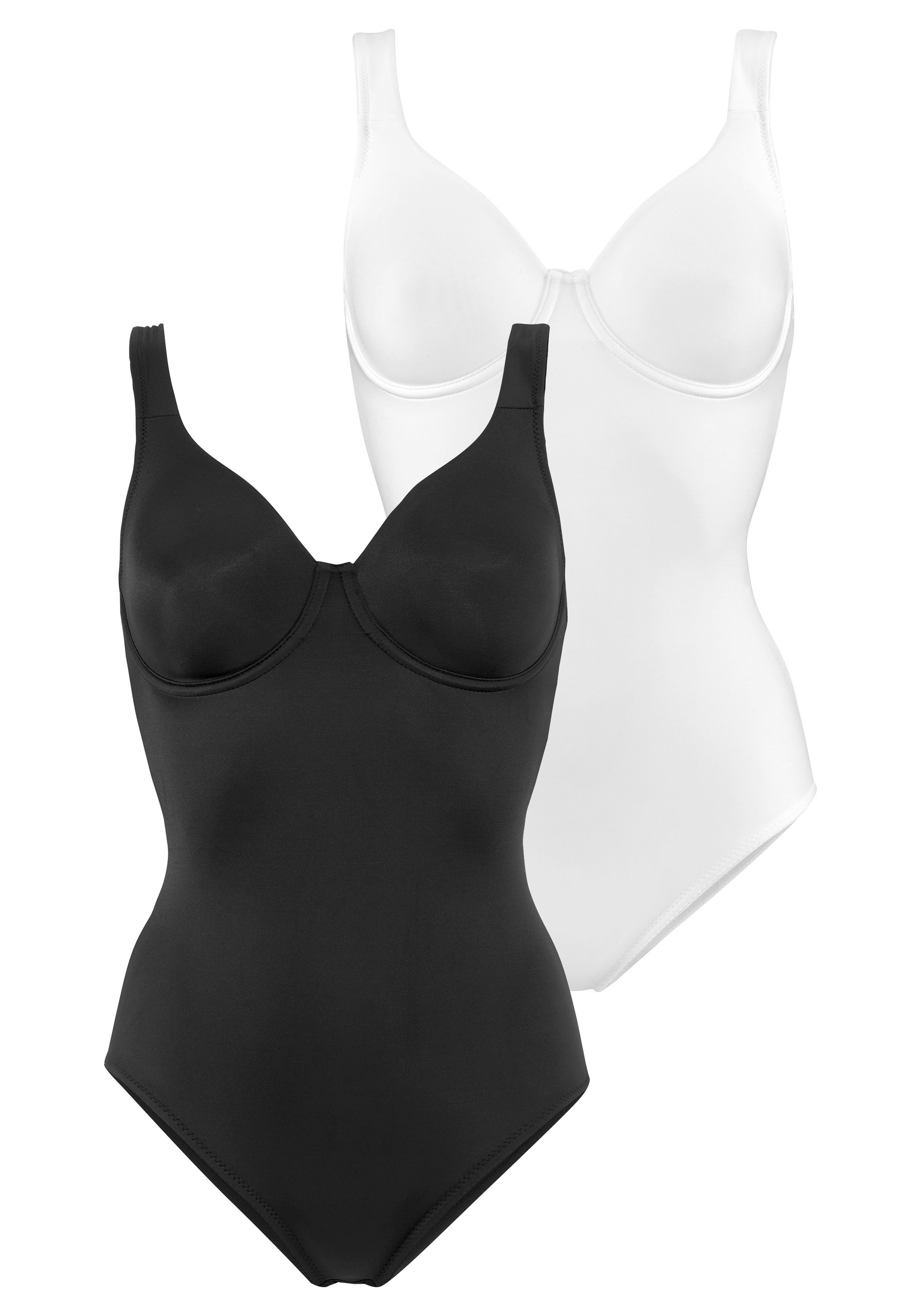 Nuance by Lascana T-Shirt-Body Packung, mit Bügel, mit bodyforming Effekt, Shape wear Body, Shaping Body