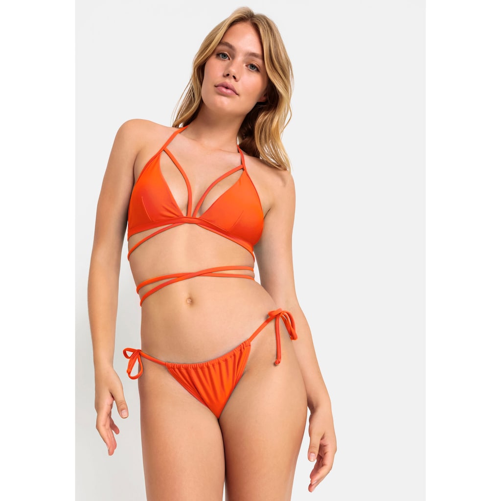 LSCN by LASCANA Triangel-Bikini-Top »Gina«, mit langem Bindeband