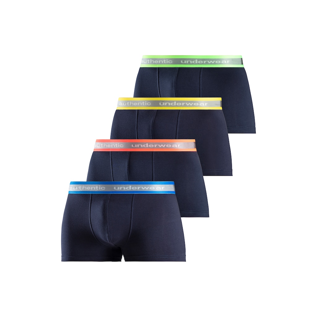 AUTHENTIC LE JOGGER Boxer »Boxershorts für Herren«, (Packung, 4 St., 4er-Pack), angenehm weiches Neon-Bündchen