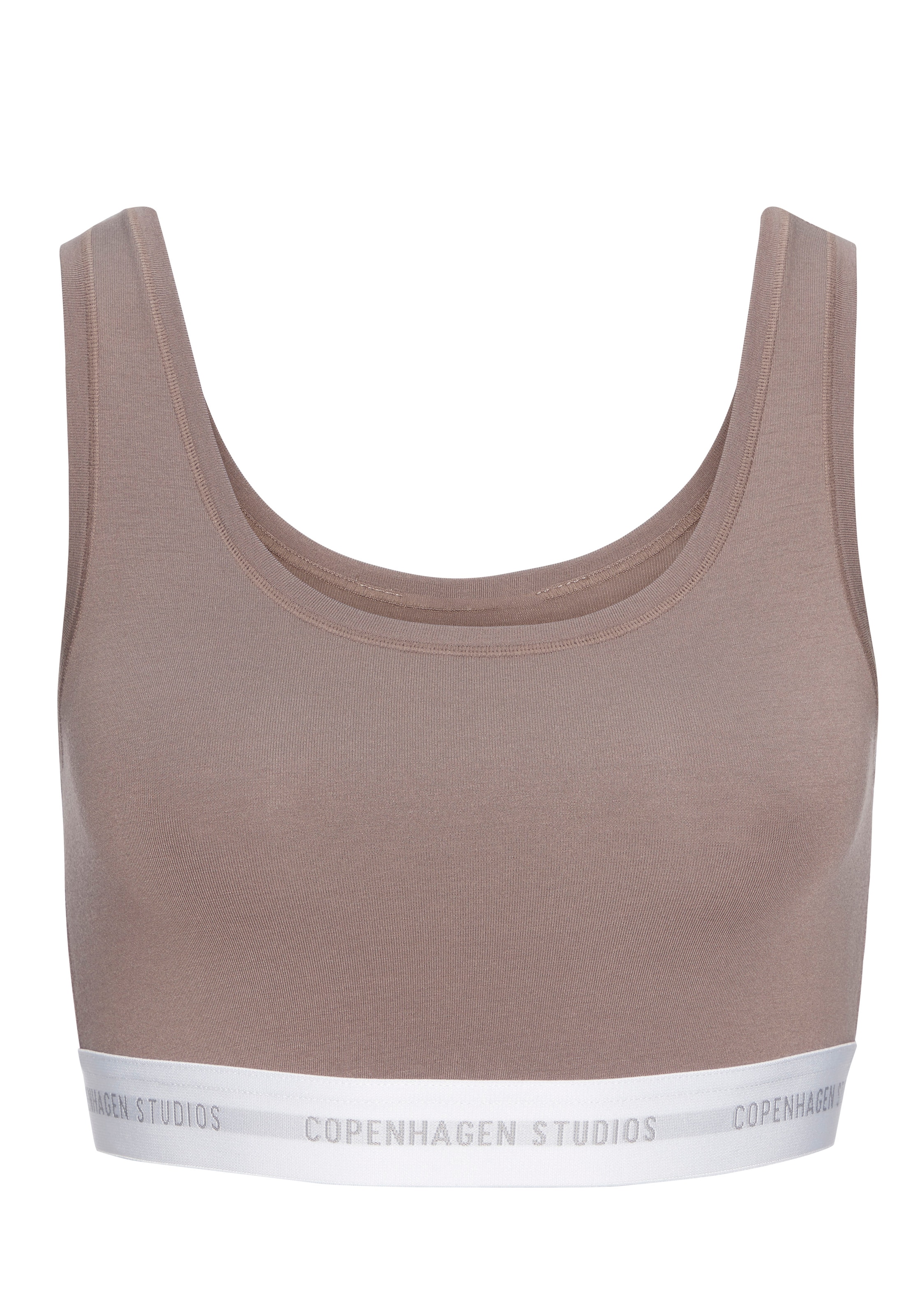 Copenhagen Studios Bustier avec ceinture logo douce et en qualité coton-modal élastique