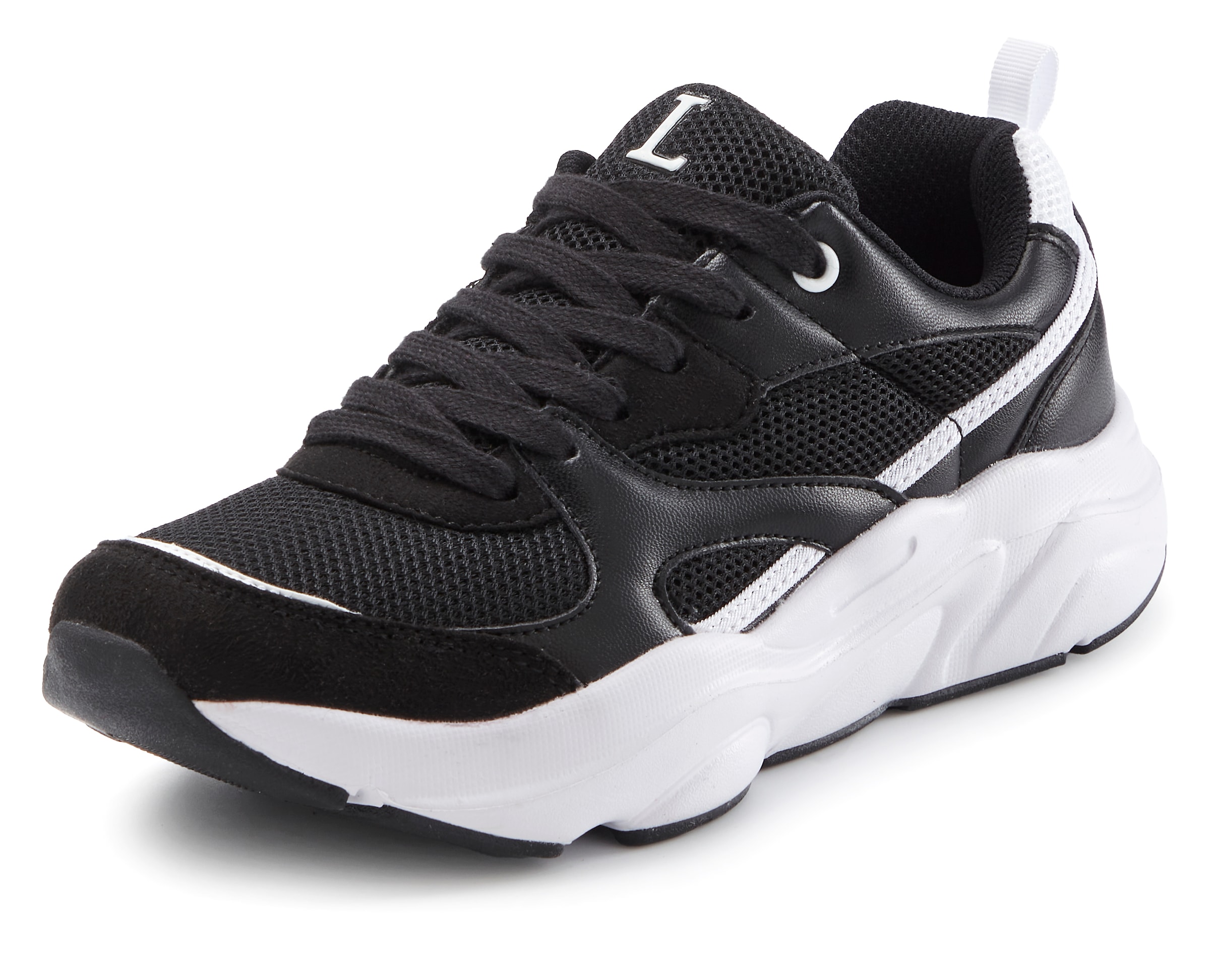 LASCANA Sneaker, mit ultraleichter Chunky-Sohle, Schnürhalbschuh, Freizeitschuh
