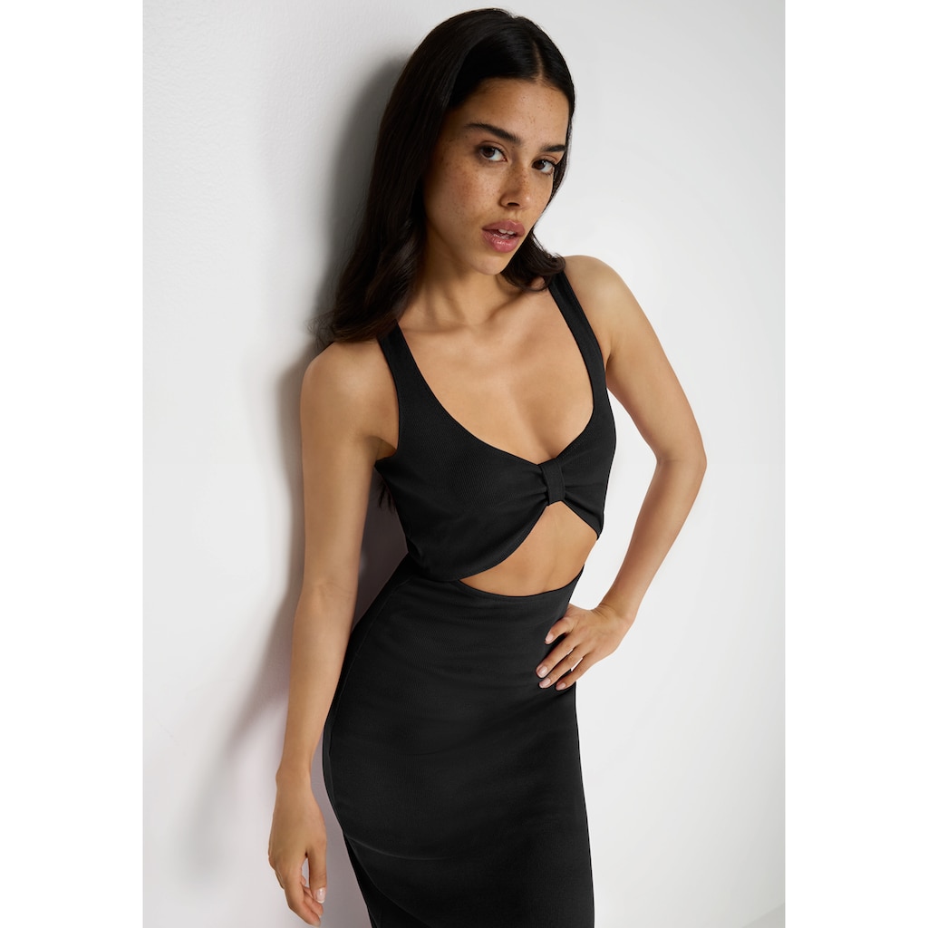LSCN by LASCANA Midikleid, aus weicher Rippware