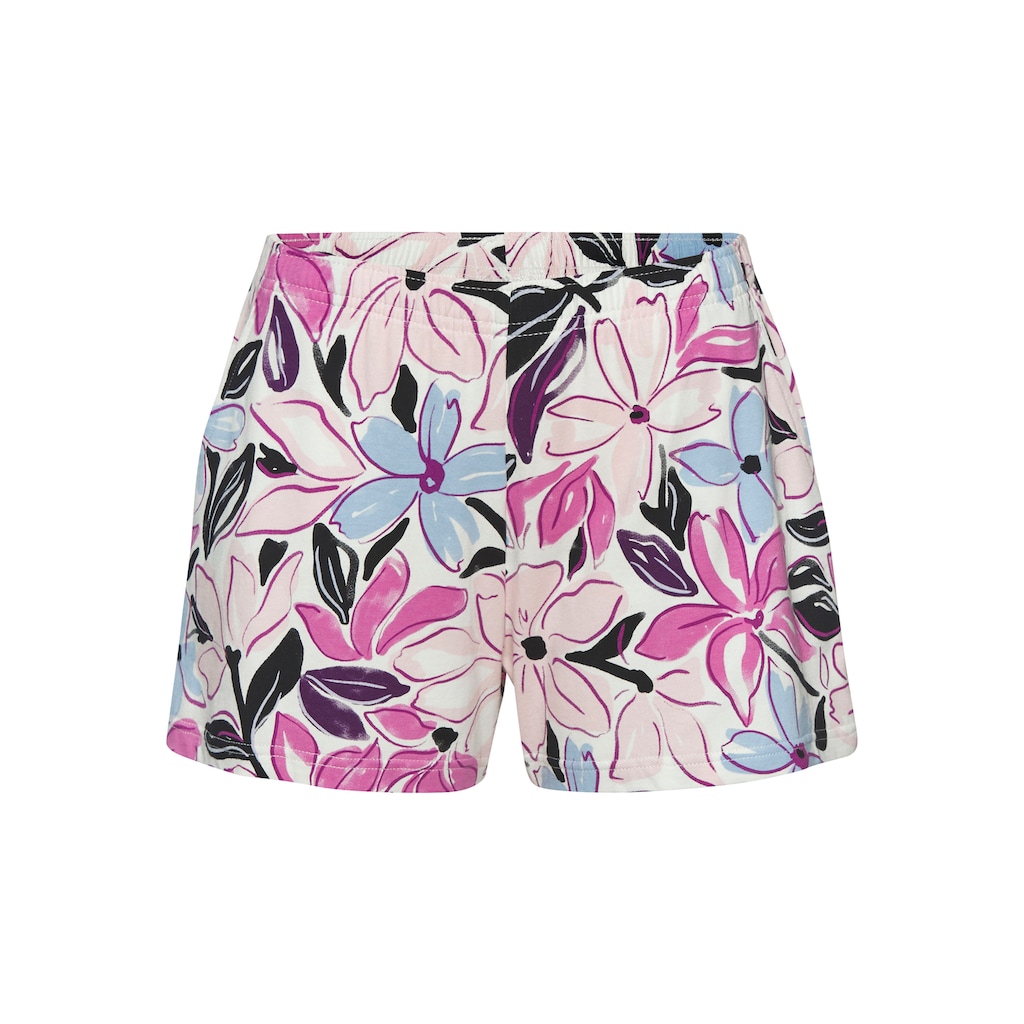 LASCANA Shorty, (2 tlg.), mit schönem Blumendruck