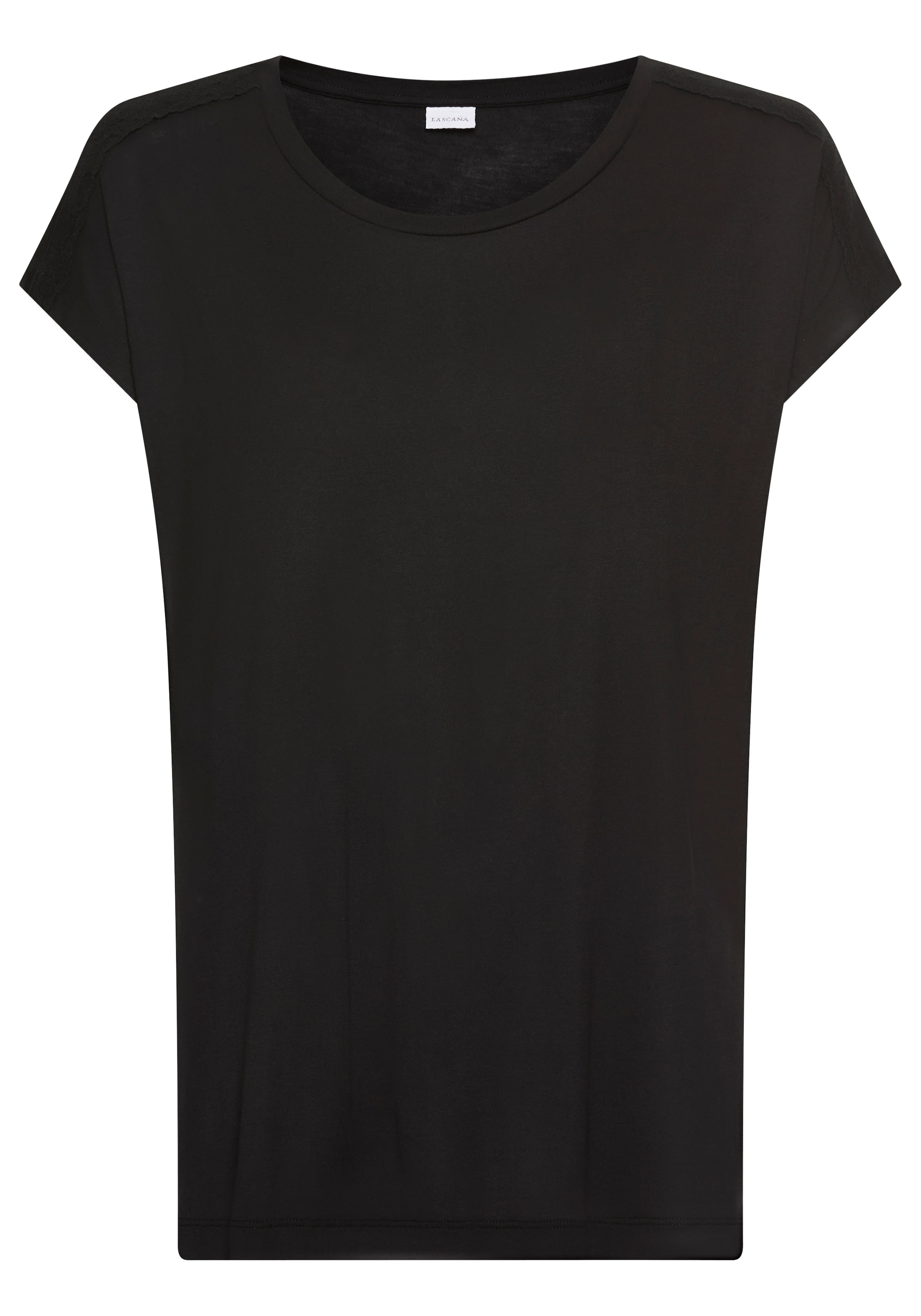 LASCANA Pyjamaoberteil mit Spitzenbesatz an der Schulter