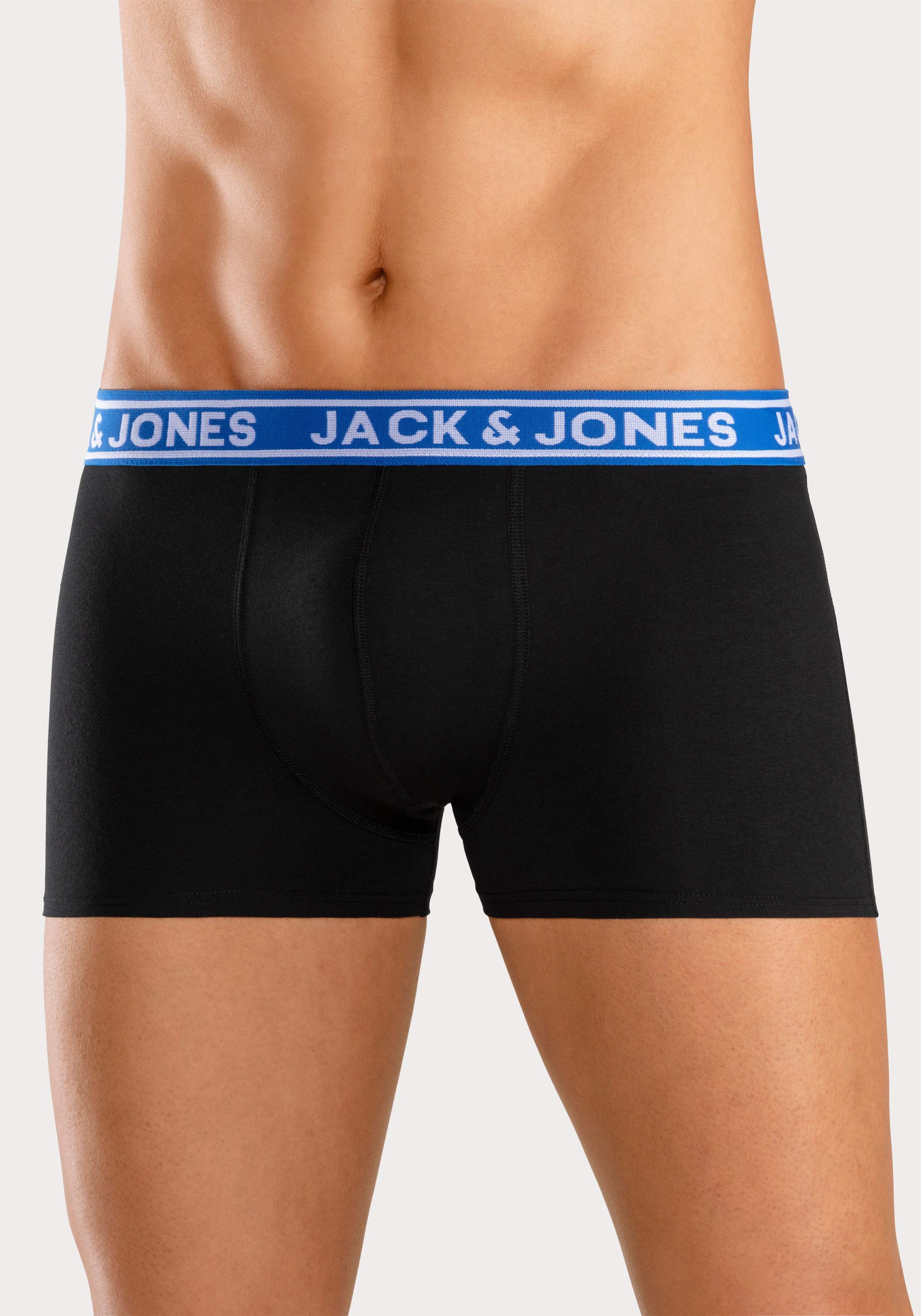 Jack & Jones Tronc »JACCRISP im 6er Pack mit Logobund und Stretchkomfort« Packung, 6 cuis unifarben mit Farbeinsatz, modisch, eng anliegend, Baumwollmischung