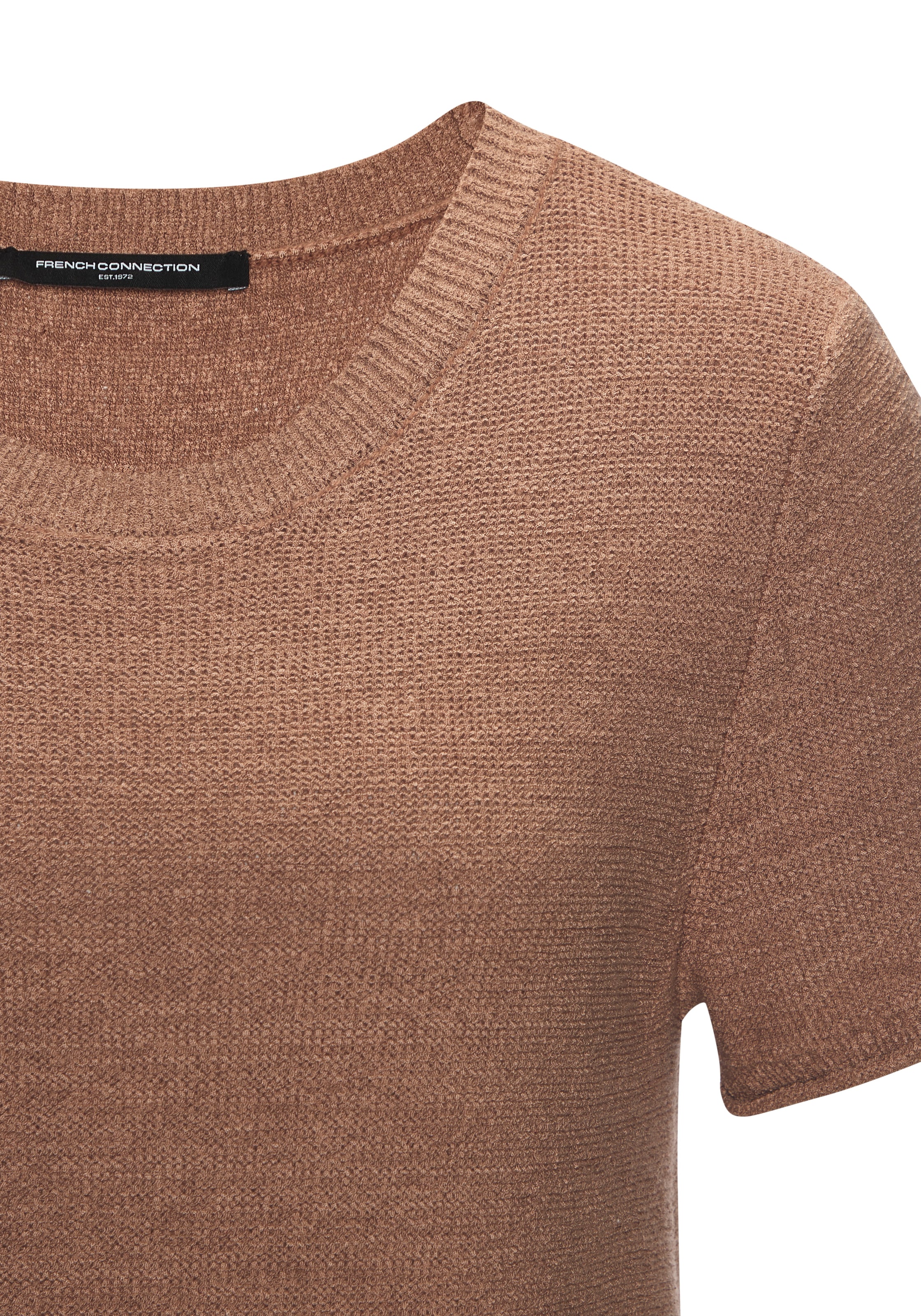 French Connection Pull à manches courtes »aus leichtem Bändchengarn« Sommerpullover, Strickshirt, leichter Sommerstrick, Basic