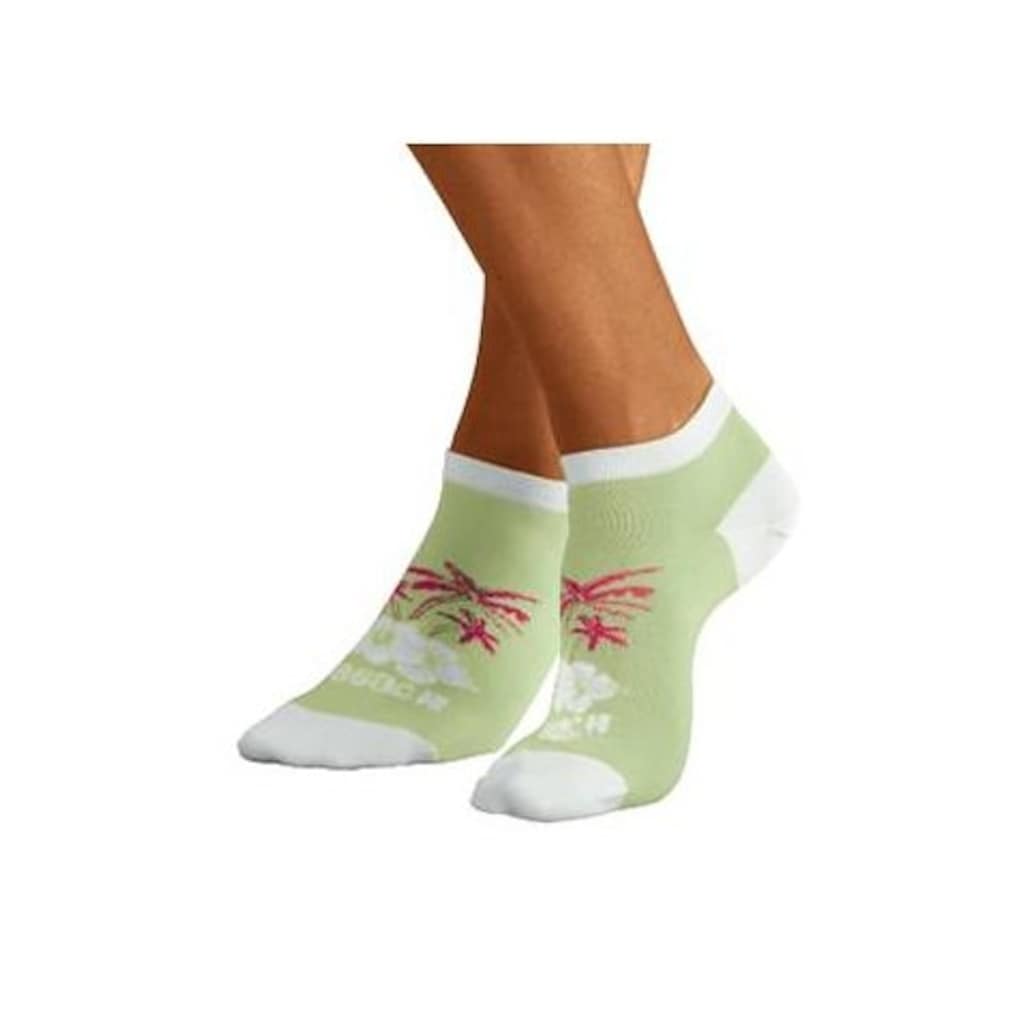 H.I.S Sneakersocken, (Packung, 5 Paar), im farbenfrohen Hawaii Design