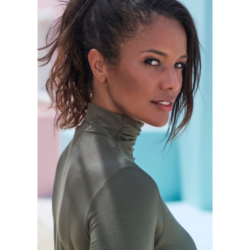 LASCANA Stehkragenshirt »aus weichem Viskose-Stretch«, (2er-Pack)