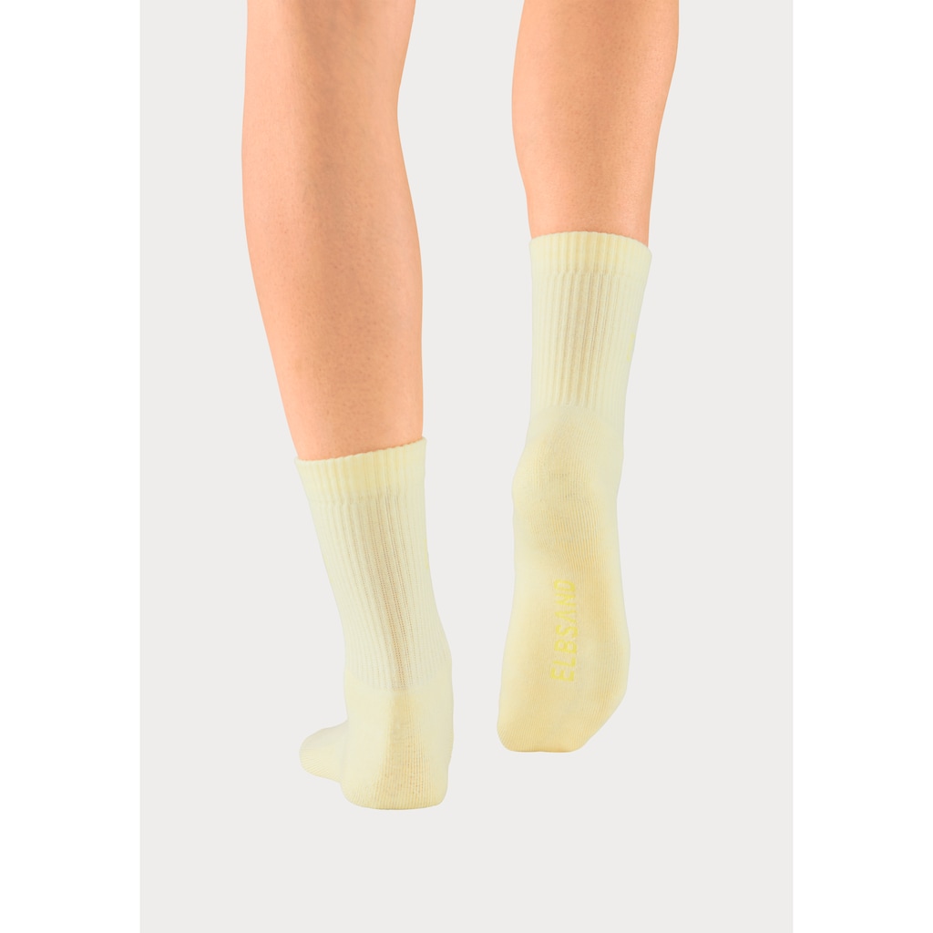 Elbsand Socken, (Packung, 3 Paar), mit Frottee und eingestricktem Markenlogo