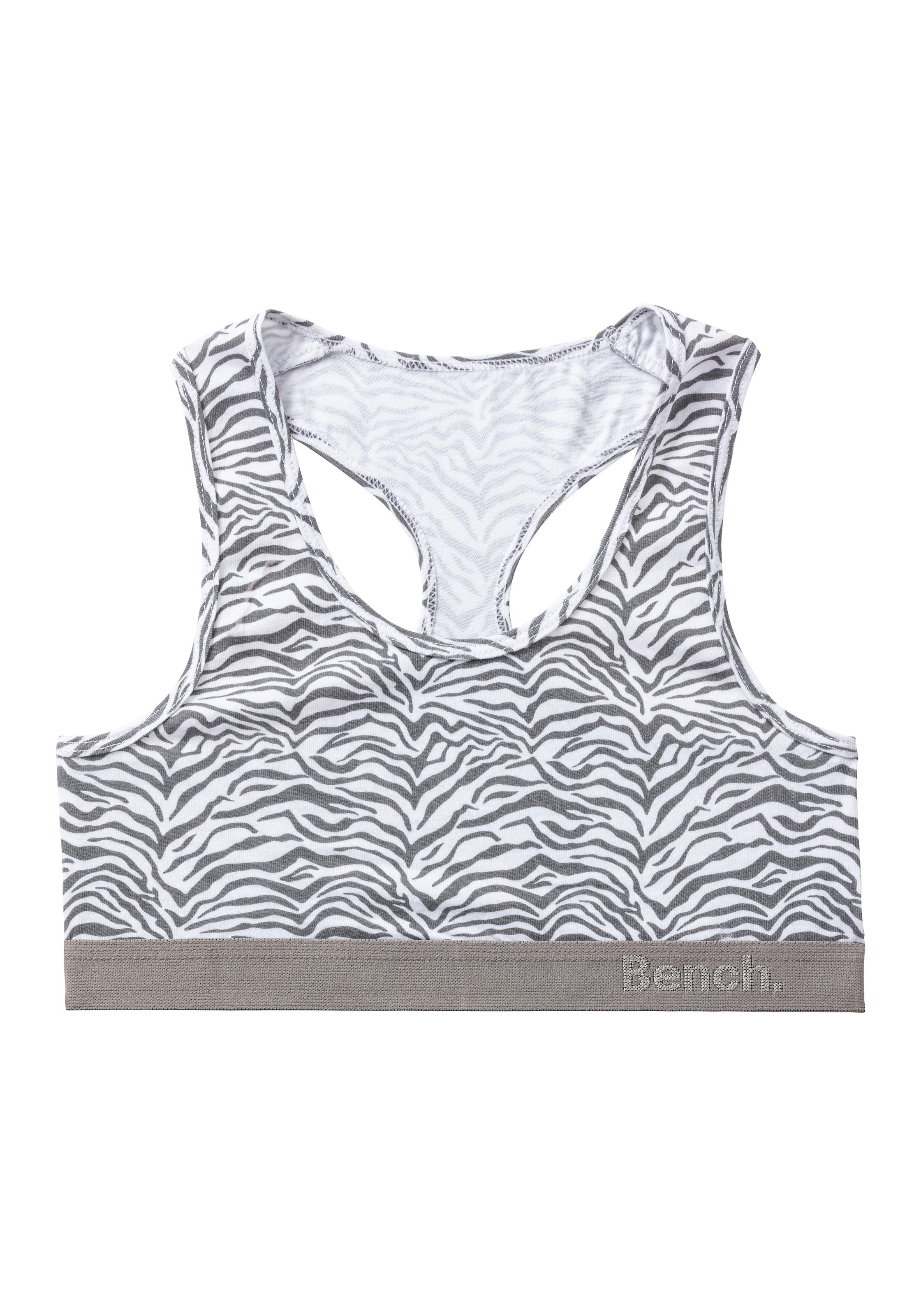 Bench. Set: Bustier, (4 tlg., mit Panty), mit tonigem Zebramuster