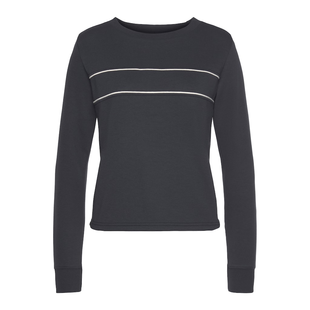 H.I.S Sweatshirt, mit Piping auf der Brust, Loungewear
