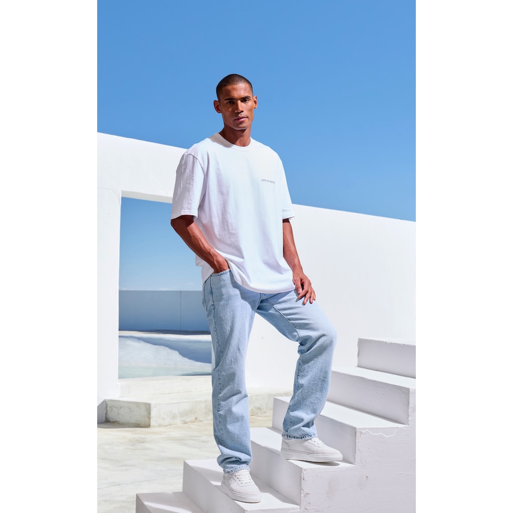 Copenhagen Studios T-Shirt »mit hochwertiger Logostickerei«, Loose-fit, Oversize-Shirt aus heavy Bio-Baumwoll-Qualität