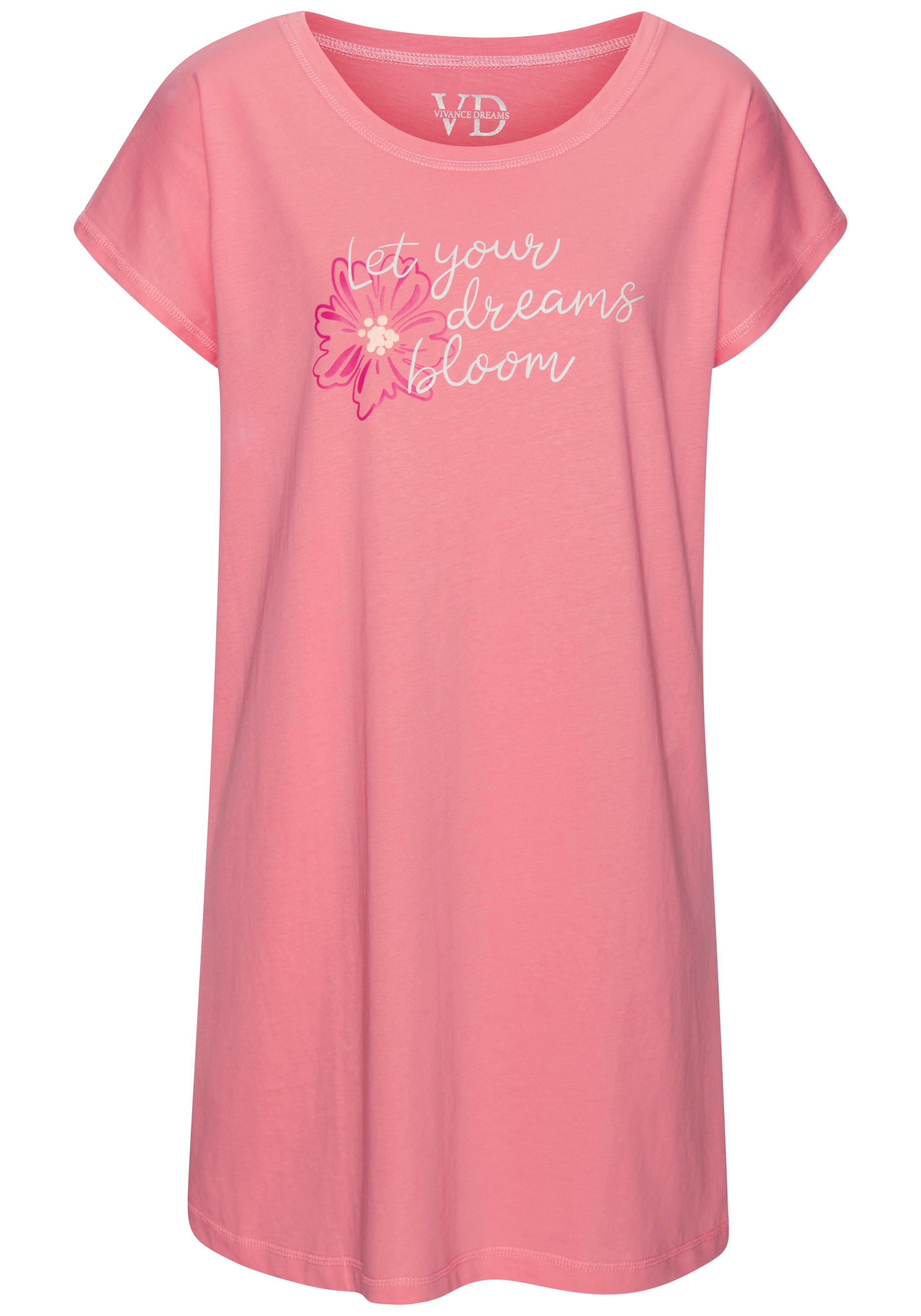 Vivance Dreams Chemise de nuit 1-teilig,  mit schönem Frontprint