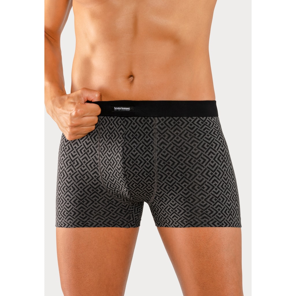 Bruno Banani Boxer »Boxershorts für Herren«, (Packung, 3 St.), 1x mit modischem Druck