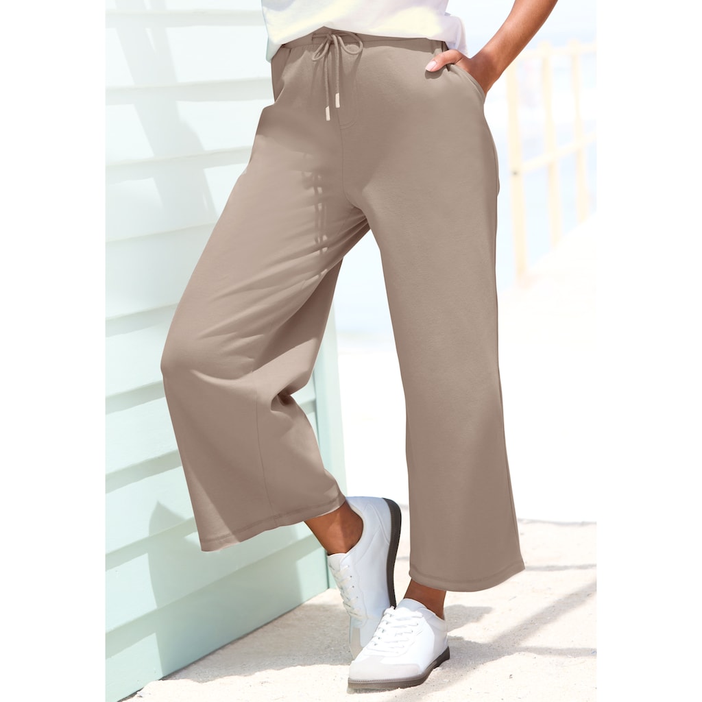 Elbsand 7/8-Hose, aus Sweatware mit weitem Bein