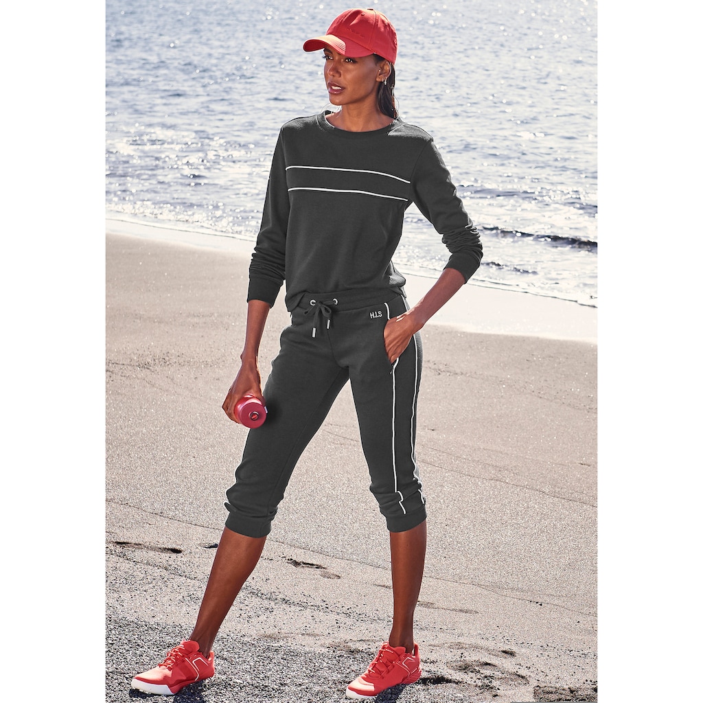 H.I.S Sweatshirt, mit Piping auf der Brust, Loungewear