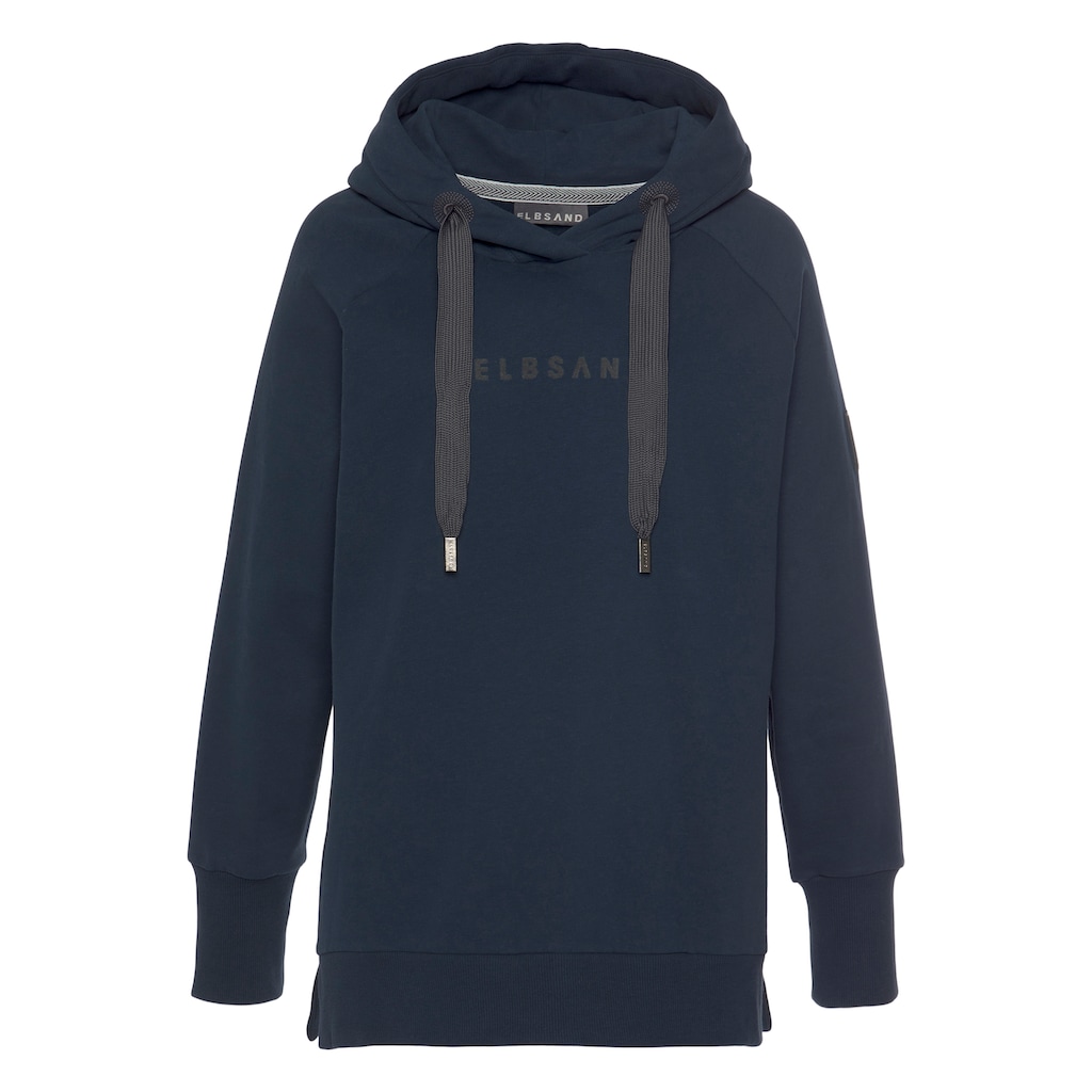 Elbsand Kapuzensweatshirt »Svana«, mit Logoprint, bequemer Hoodie, seitliche Schlitze