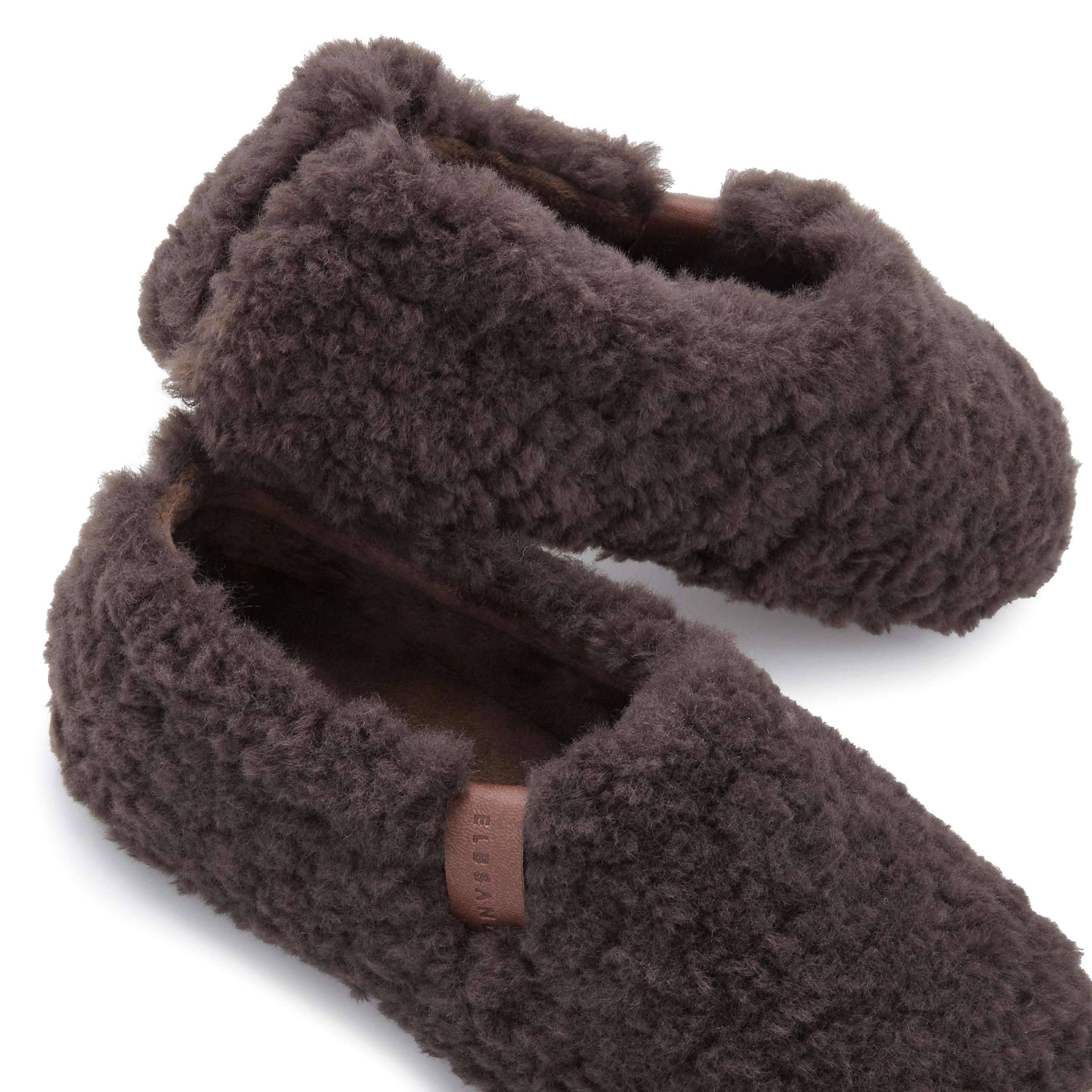 Elbsand Chausson  mit kuscheligem Fellimitat, Pantolette, Pantoffel, Hüttenschuh