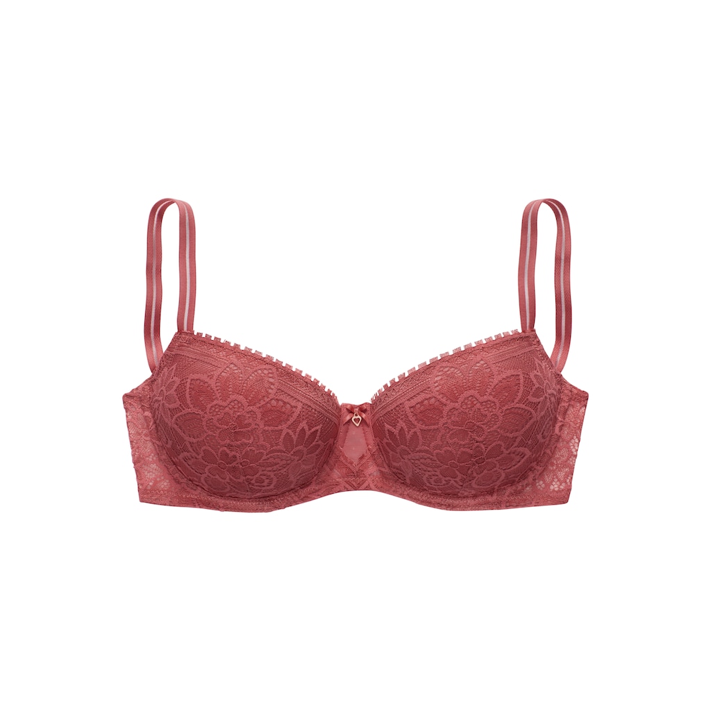 LASCANA Schalen-BH, mit Bügel aus blumiger Jacquardspitze, sexy Dessous