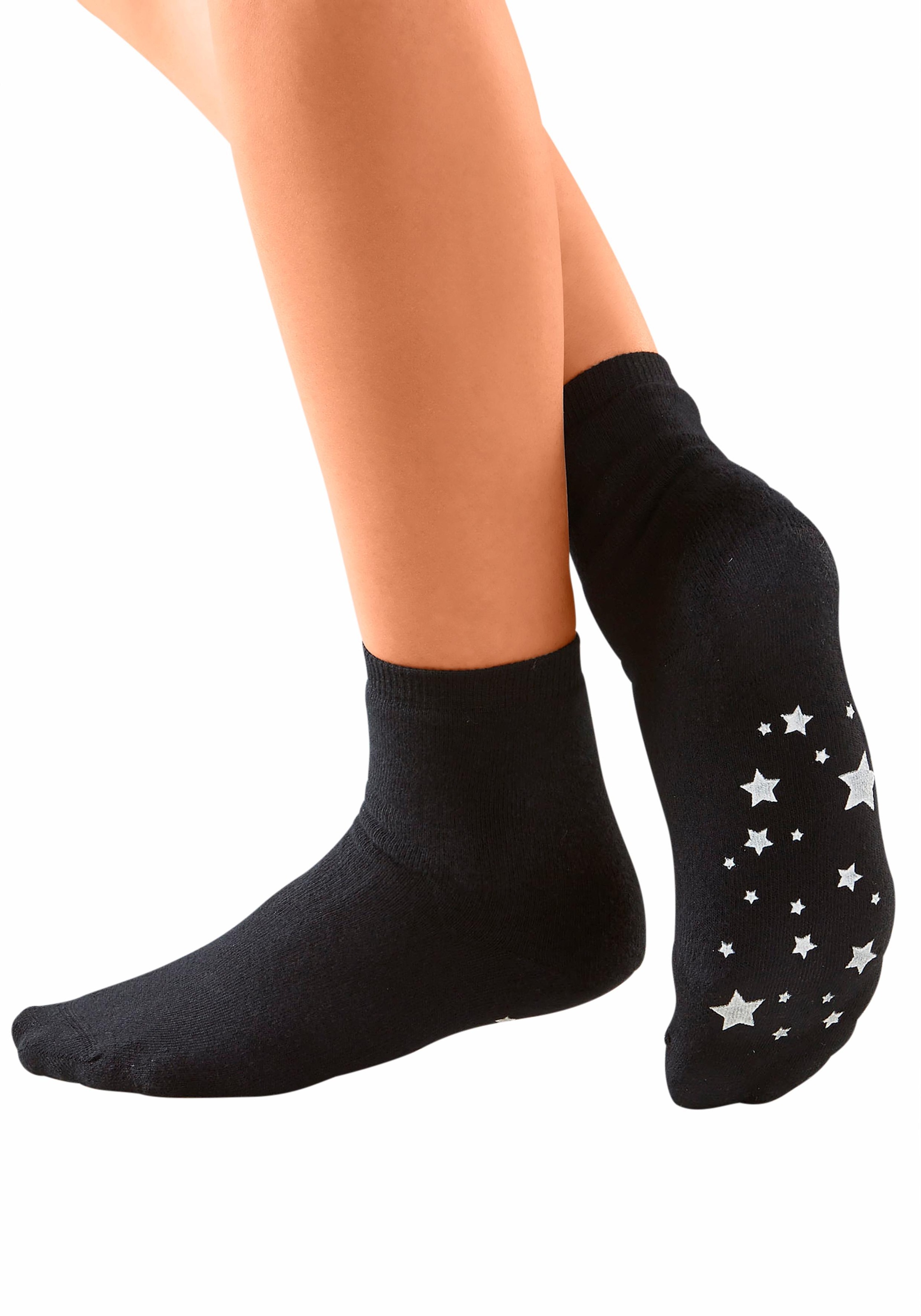 Lavana ABS-Socken Packung, 3 Stk. tlg. mit Antirutschsohle im Sterndesign