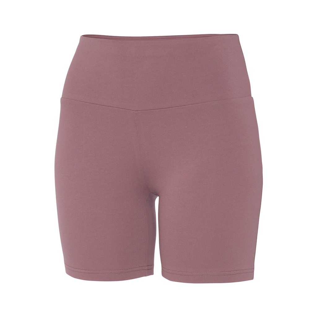 LASCANA Shorts, mit breitem Bündchen und Logodruck