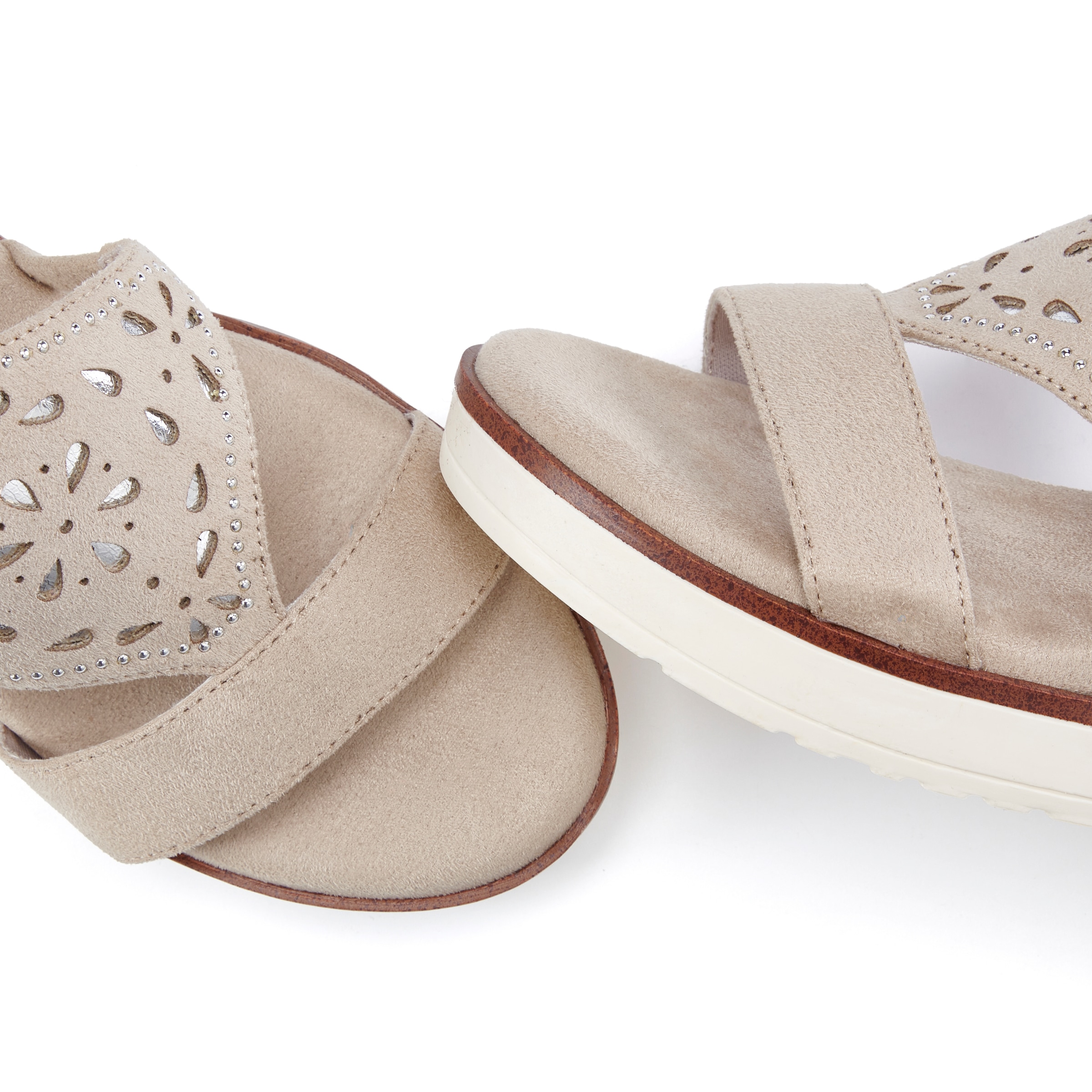LASCANA Sandalette »Sommerschuh, offener Schuh, Sandale, Keilsandalette,«  mit Keilabsatz gepolsterter Innensohle VEGAN