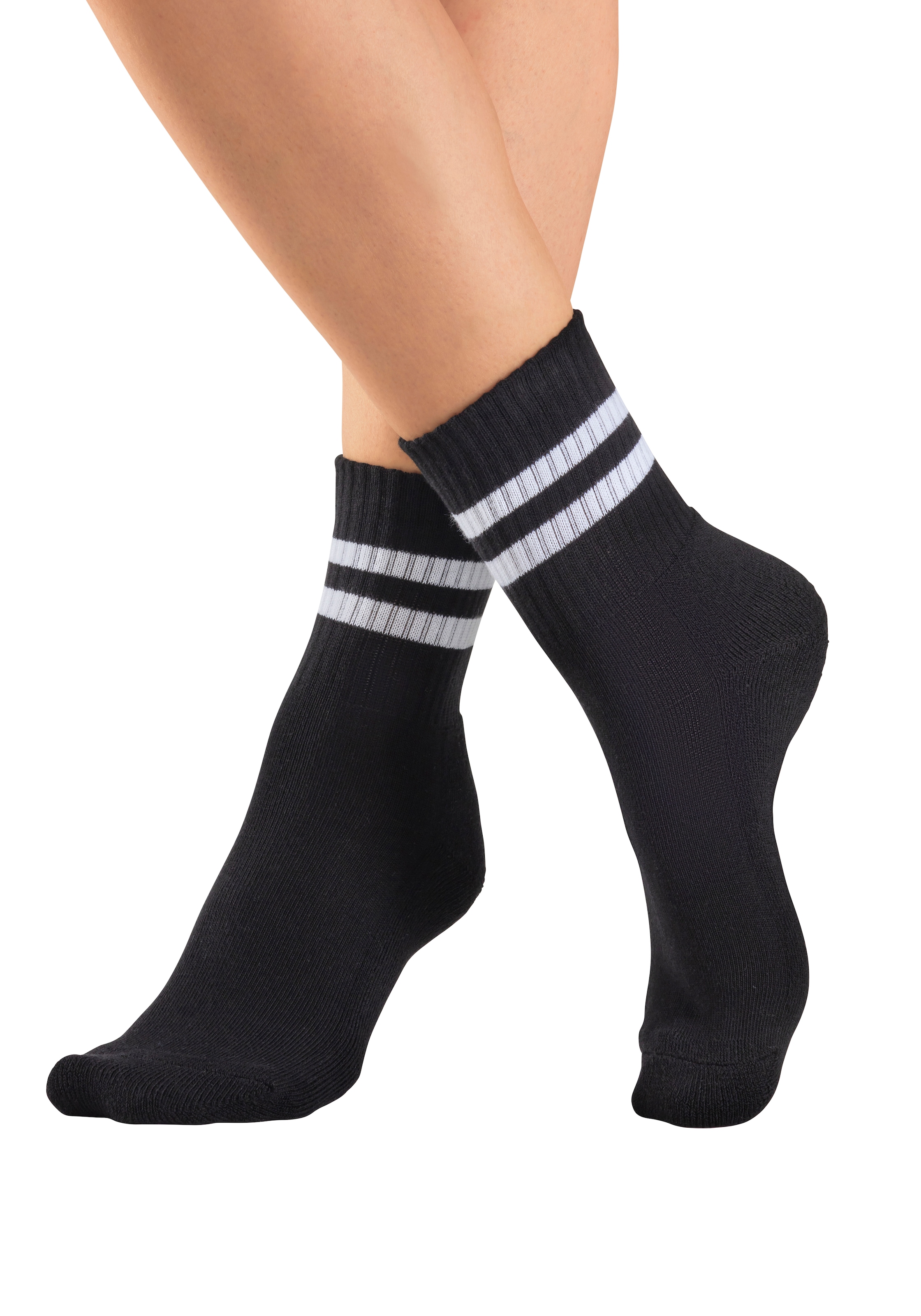 H.I.S Chaussettes de sport Paquet, 6 Couple tlg. klassische Tennissocken mit Streifen