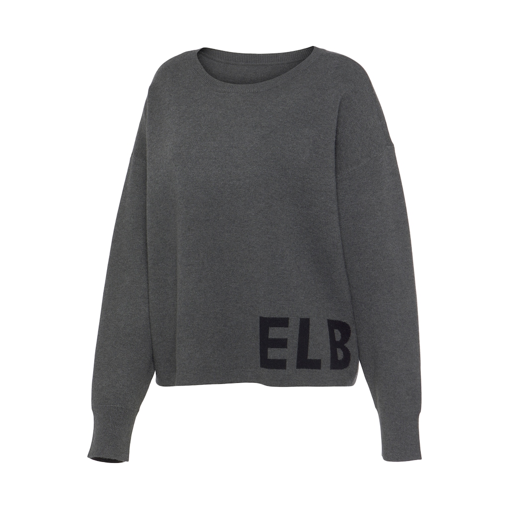 Elbsand Strickpullover, aus hochwertigem Strick mit eingestricktem Logo, Loungewear