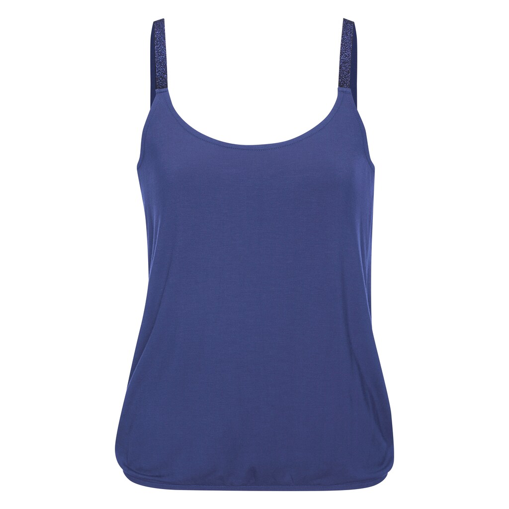 Vivance Trägertop »mit elastischen Glitzerträgern«, (2er-Pack), aus weichem Viskose-Stretch