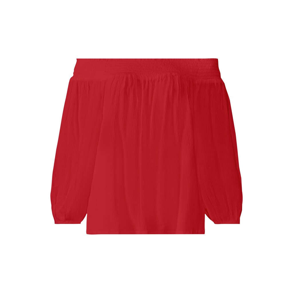 LASCANA Carmenbluse, in leichter Crinkle-Optik, Damenbluse, schulterfrei