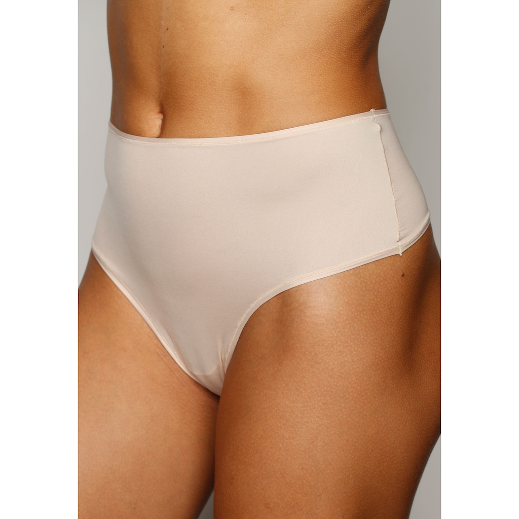 LASCANA High-Waist-String, (2er-Pack), aus weicher und hoch elastischer Microfaser