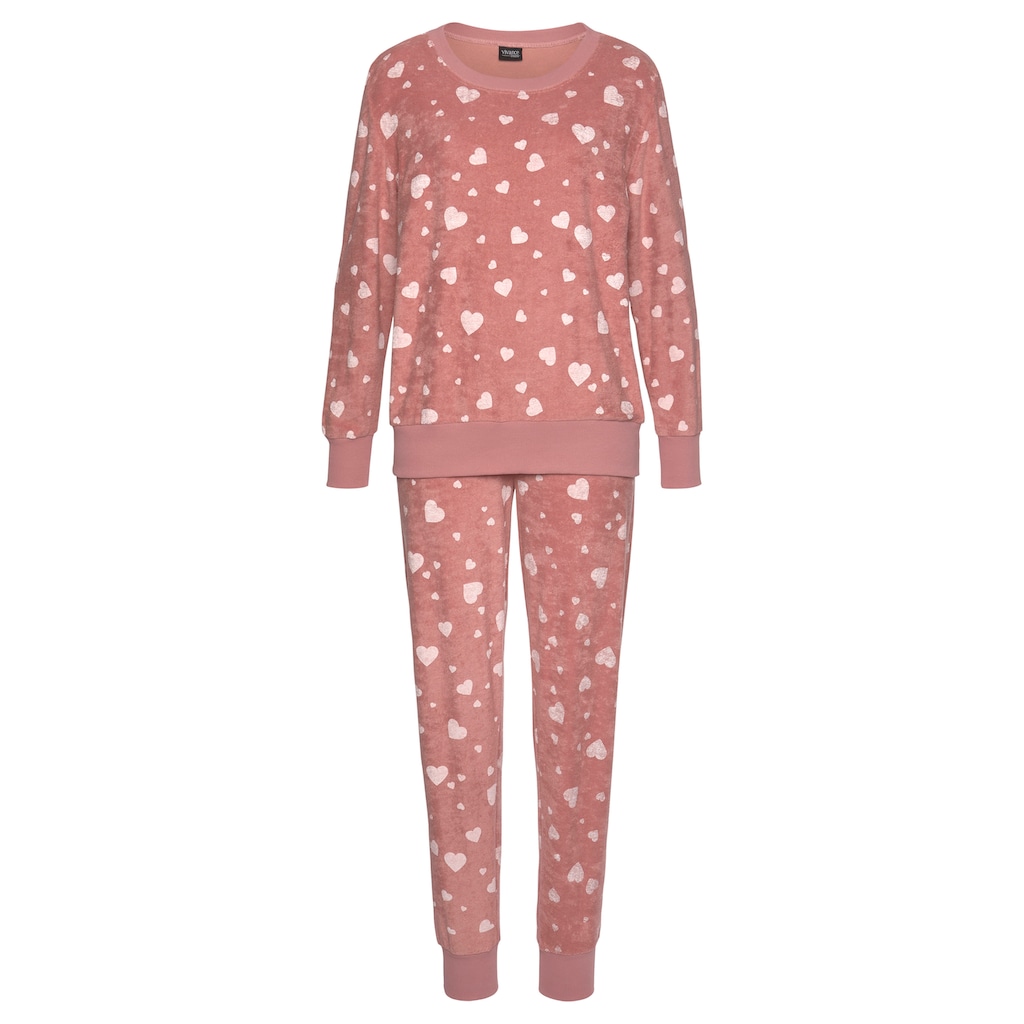Vivance Dreams Pyjama, (2 tlg.), mit Alloverdruck