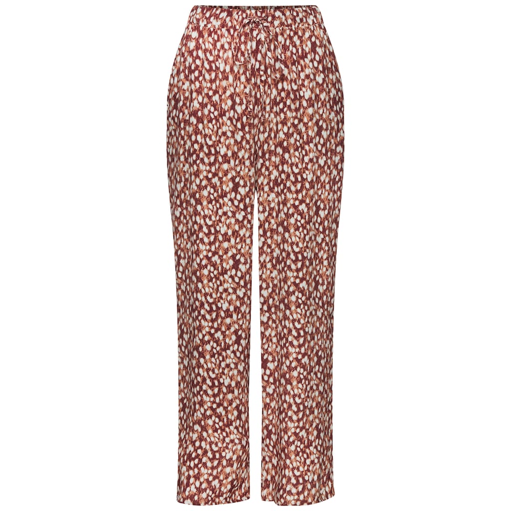 Vivance Palazzohose, mit Alloverprint, weites Bein, mit Bindeband