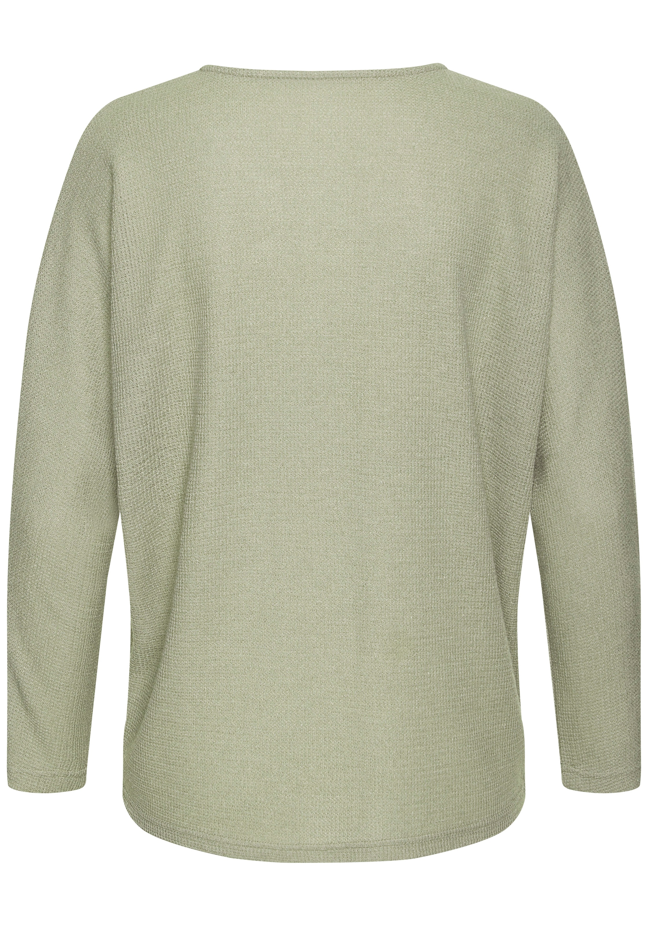 Vivance Langarmshirt »aus weichem Strukturstrick« aus bügelfreier Qualität